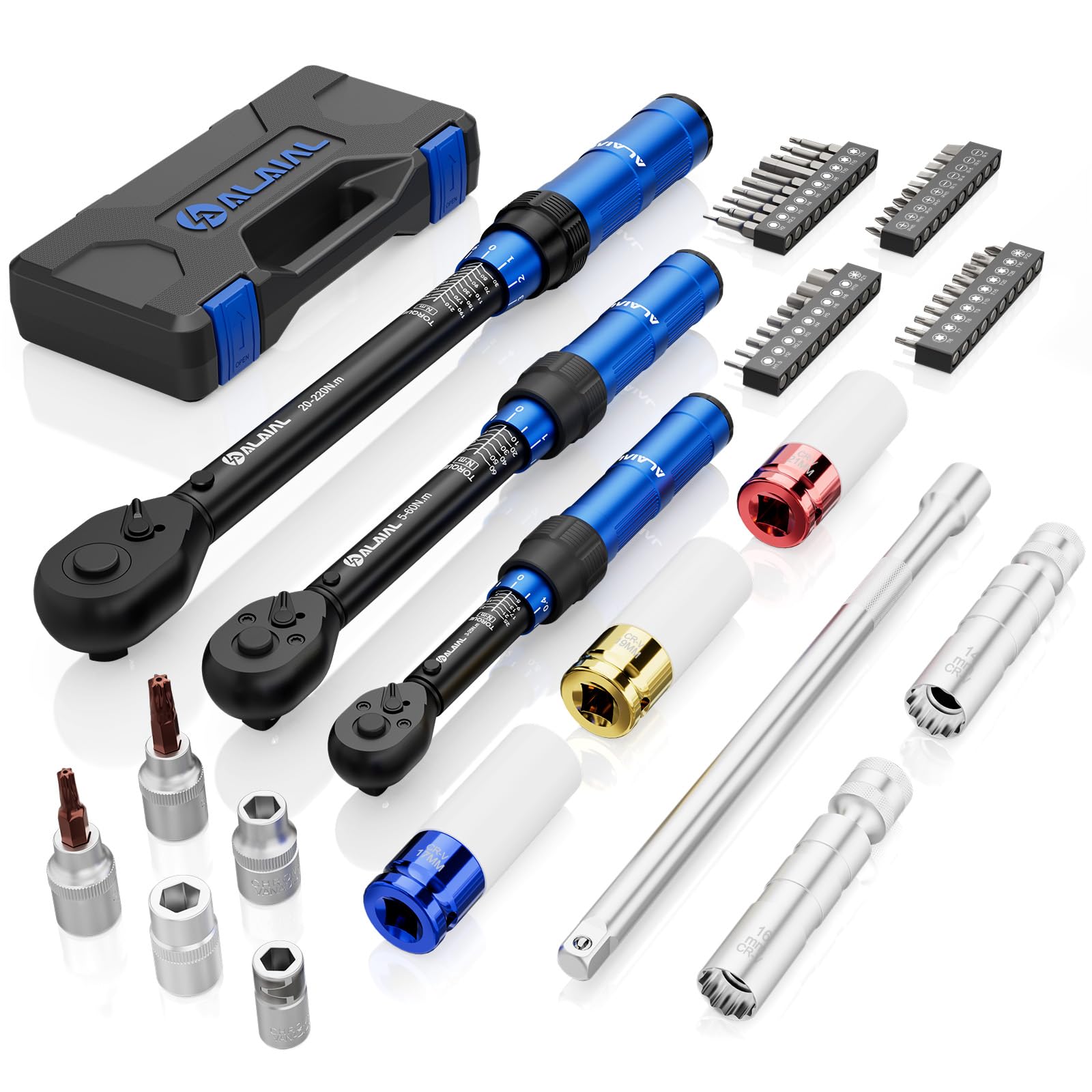 Chiave Dinamometrica 1/4" 3/8" 1/2" (54 Pezzi)