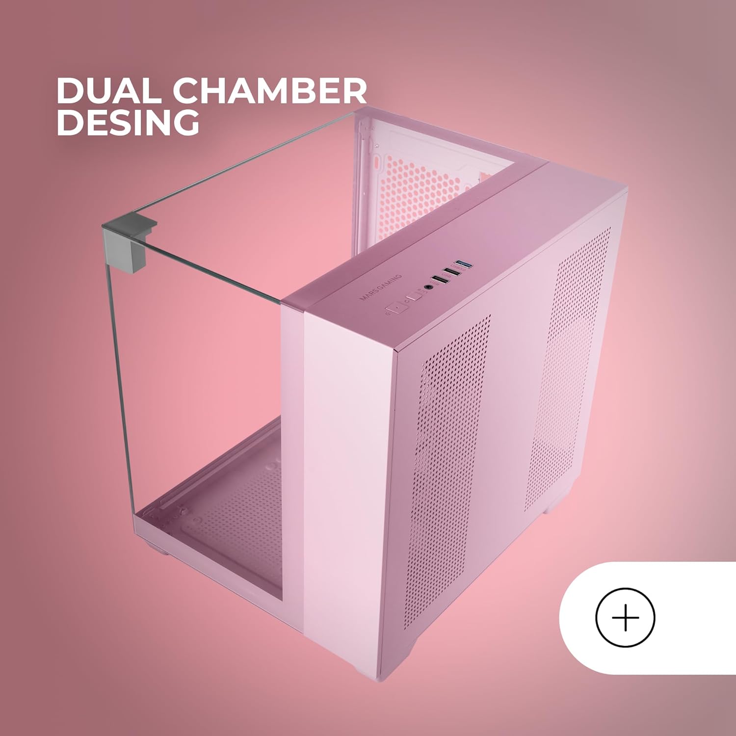 Mars Gaming MC-VISIONM - Case Gaming MicroATX, Rosa - immagine 5