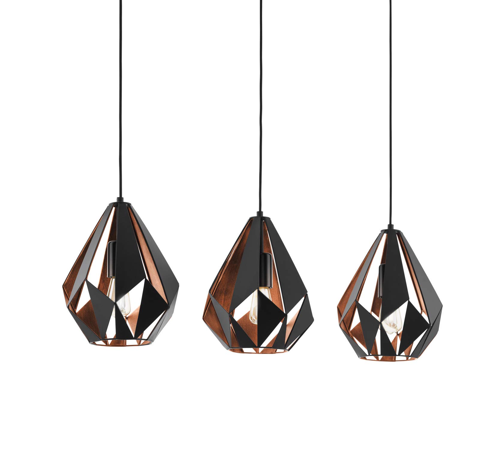 Eglo Lampada a Sospensione Carlton 1 Vintage 3 Luci