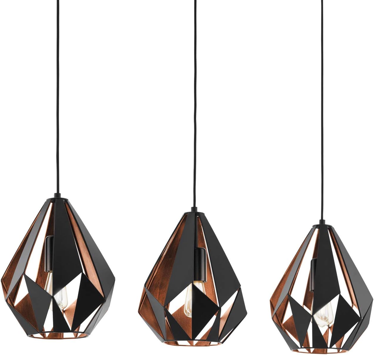 Eglo Lampada a Sospensione Carlton 1 Vintage 3 Luci - immagine 1