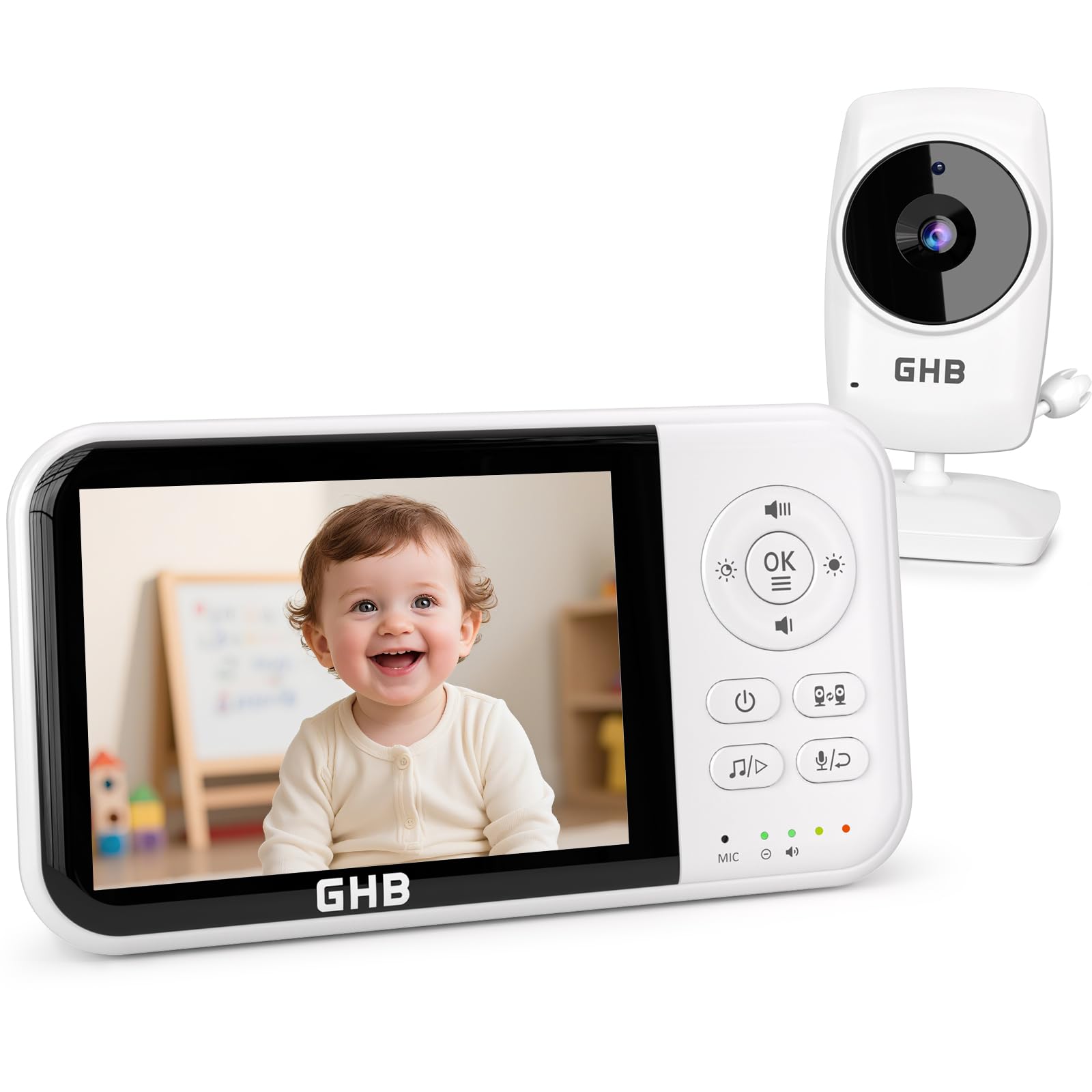 Ghb Baby Monitor Video e Audio 3.2'' 2100mAh