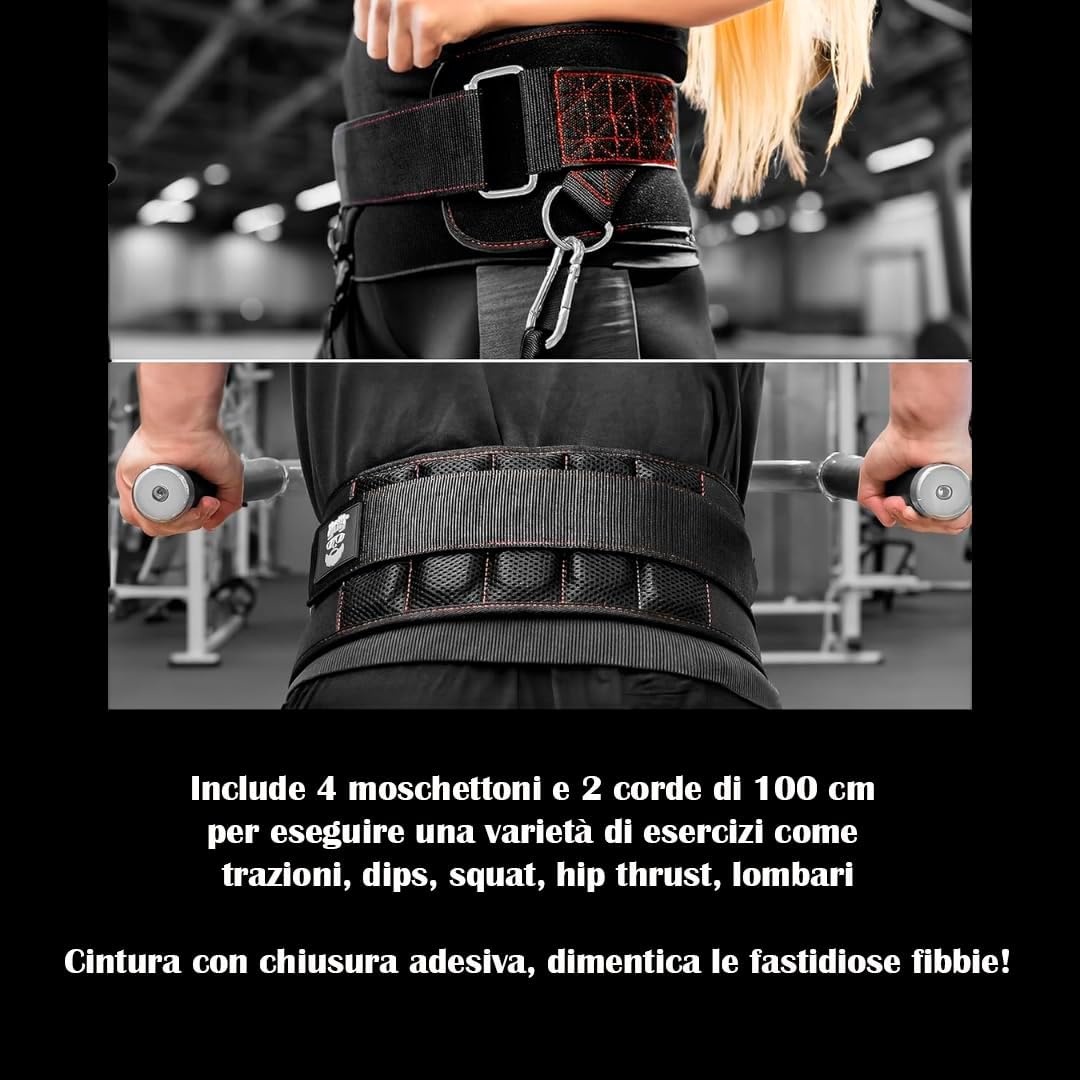 Fourroar Cintura Trazioni con 1 Corda e 2 Moschettoni - immagine 6