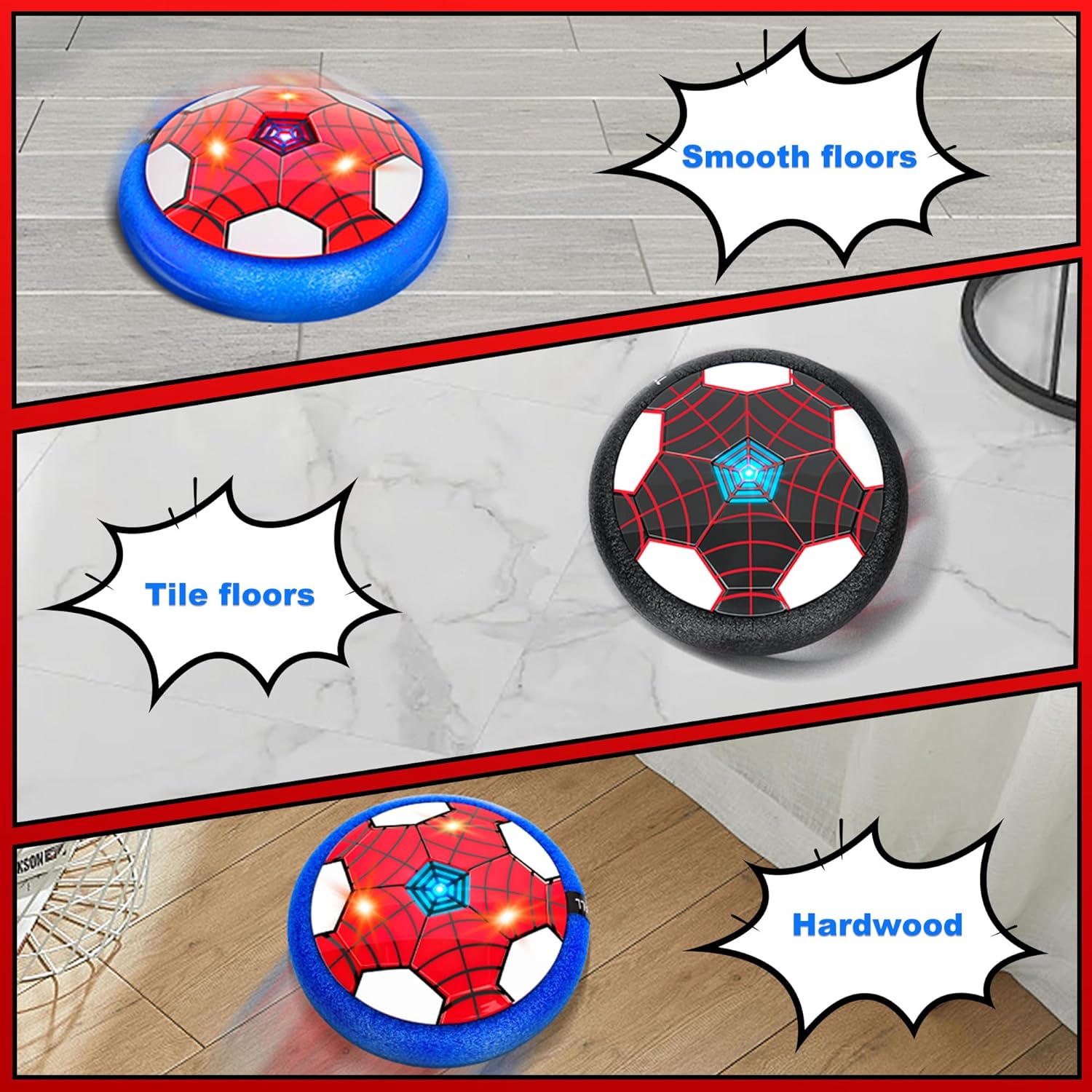 Spider Pallone Calcio Fluttuante 2 Pack con Luci LED - immagine 4