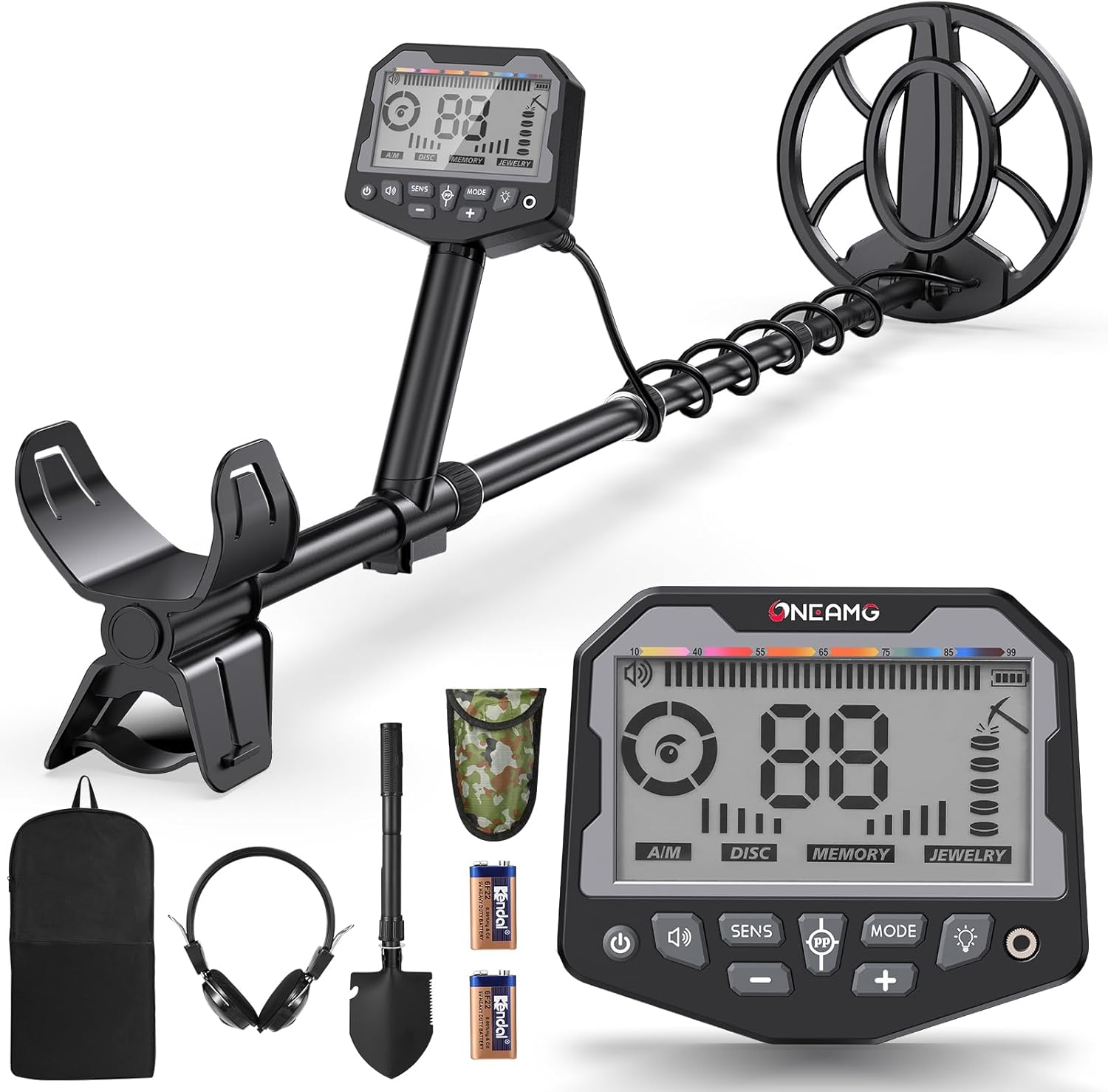 Oneamg Metal Detector Professionale IP68 con Cuffie