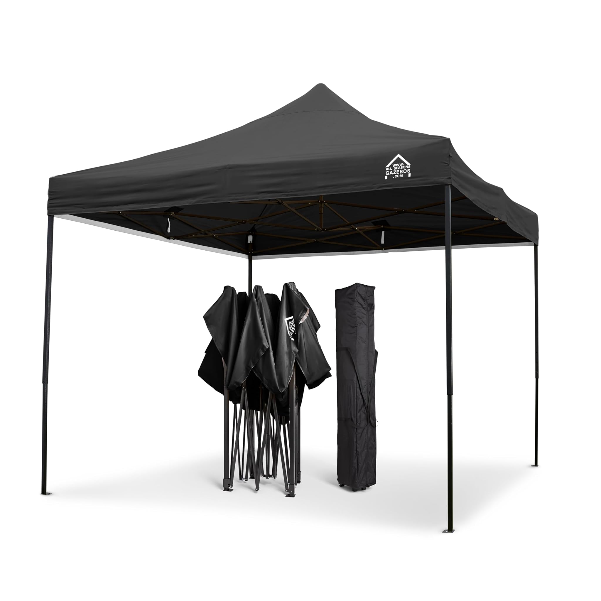 All Seasons Gazebos Gazebo pop-up 3x3m completamente impermeabil - Nero