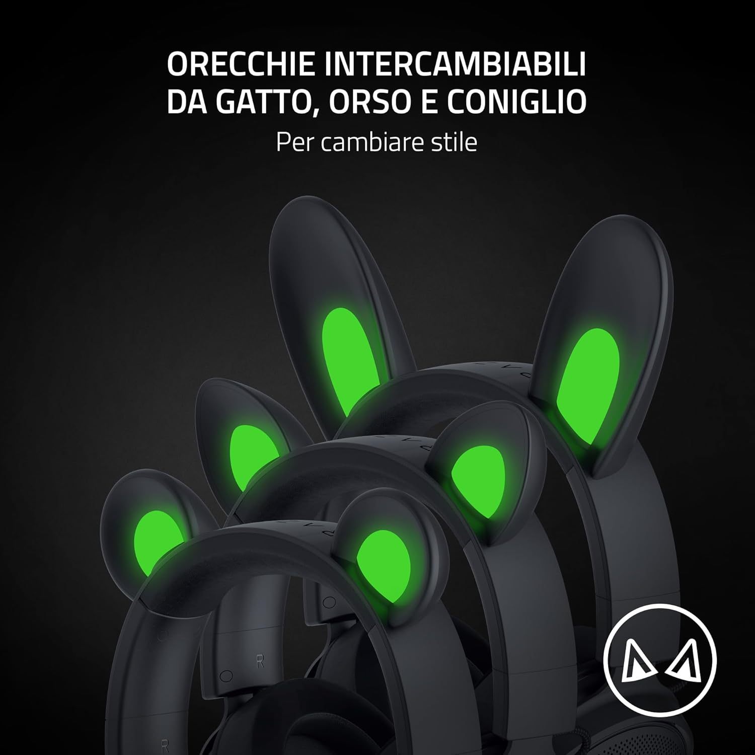 Razer Kraken Kitty V2 Pro - Cuffie RGB Cablate, Nero - immagine 2