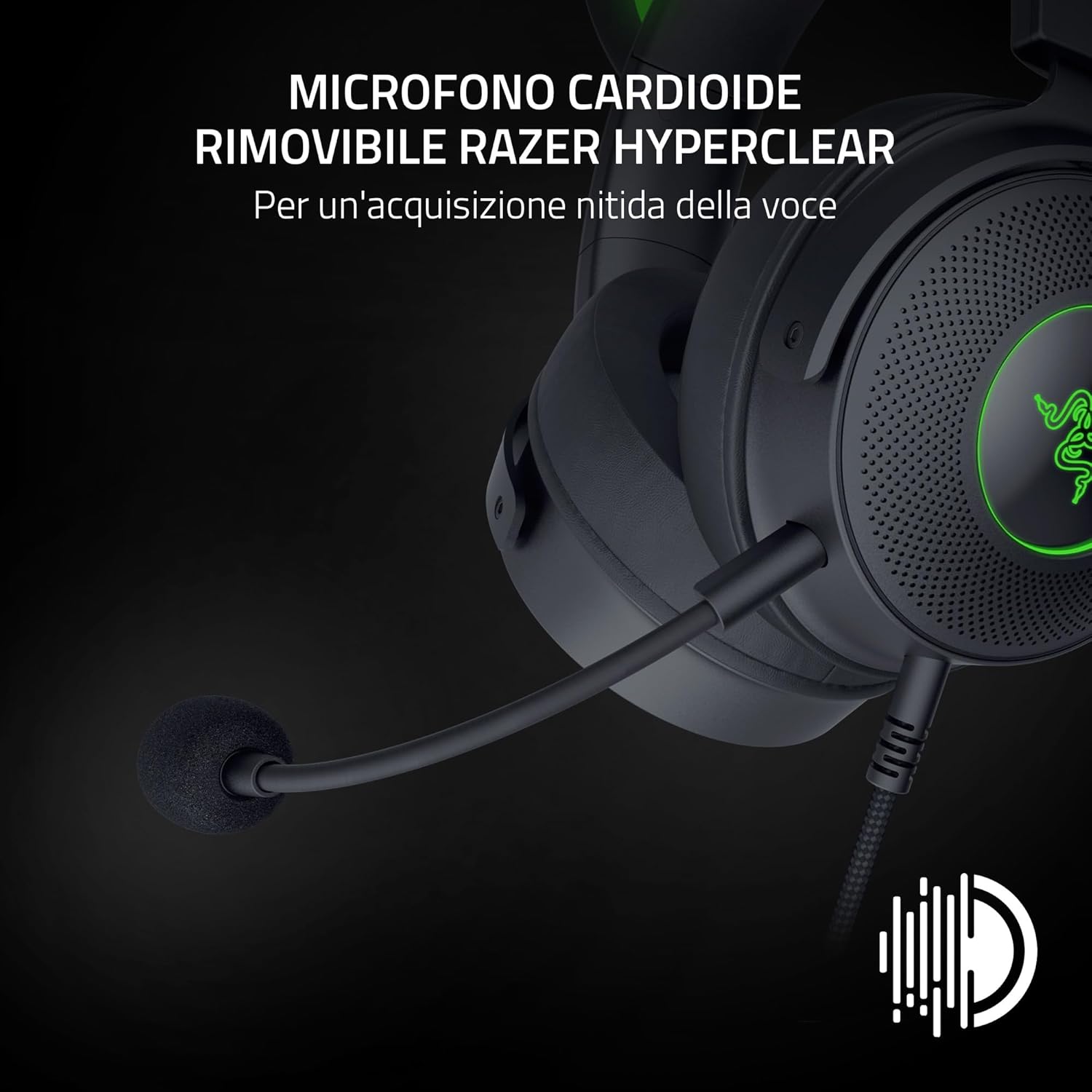 Razer Kraken Kitty V2 Pro - Cuffie RGB Cablate, Nero - immagine 4