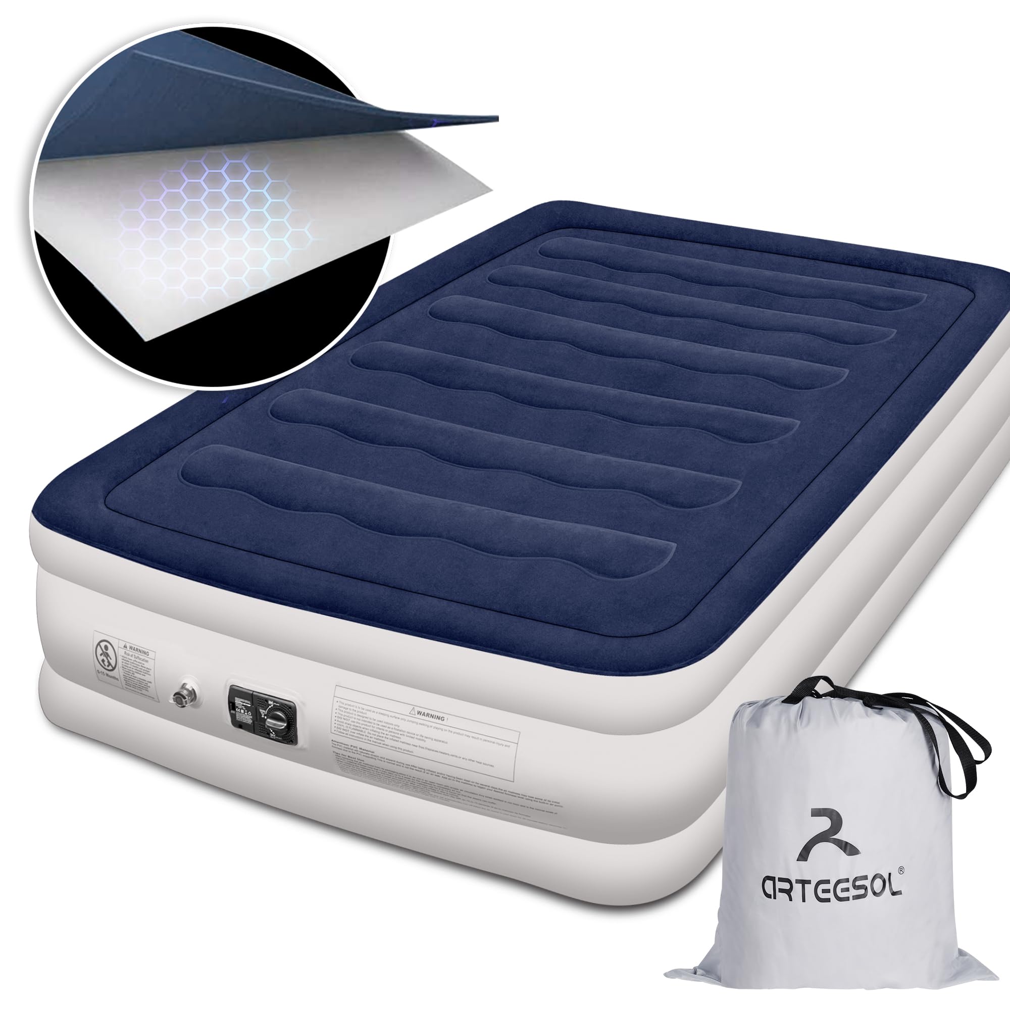 Materasso Gonfiabile Queen con Pompa Integrata