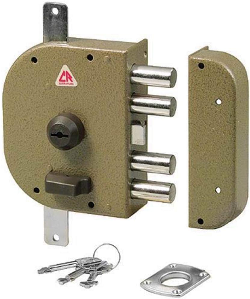 Cr Serrature 3250 C Serratura da Applicare con Scrocco, Entrata Destra, 60 mm
