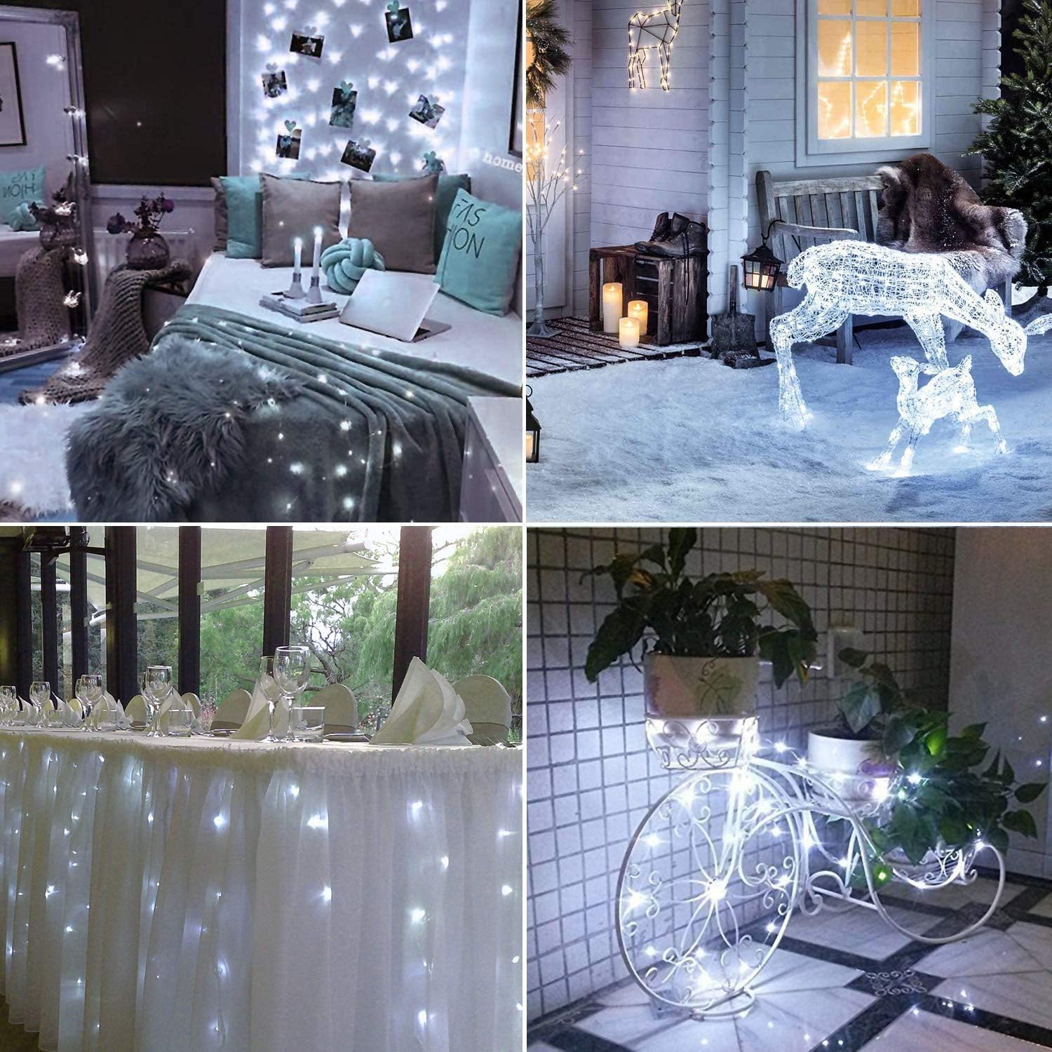 Brizlabs Luci Stringa 2M 20LEDs, 8 Pezzi, Bianco Freddo - immagine 5