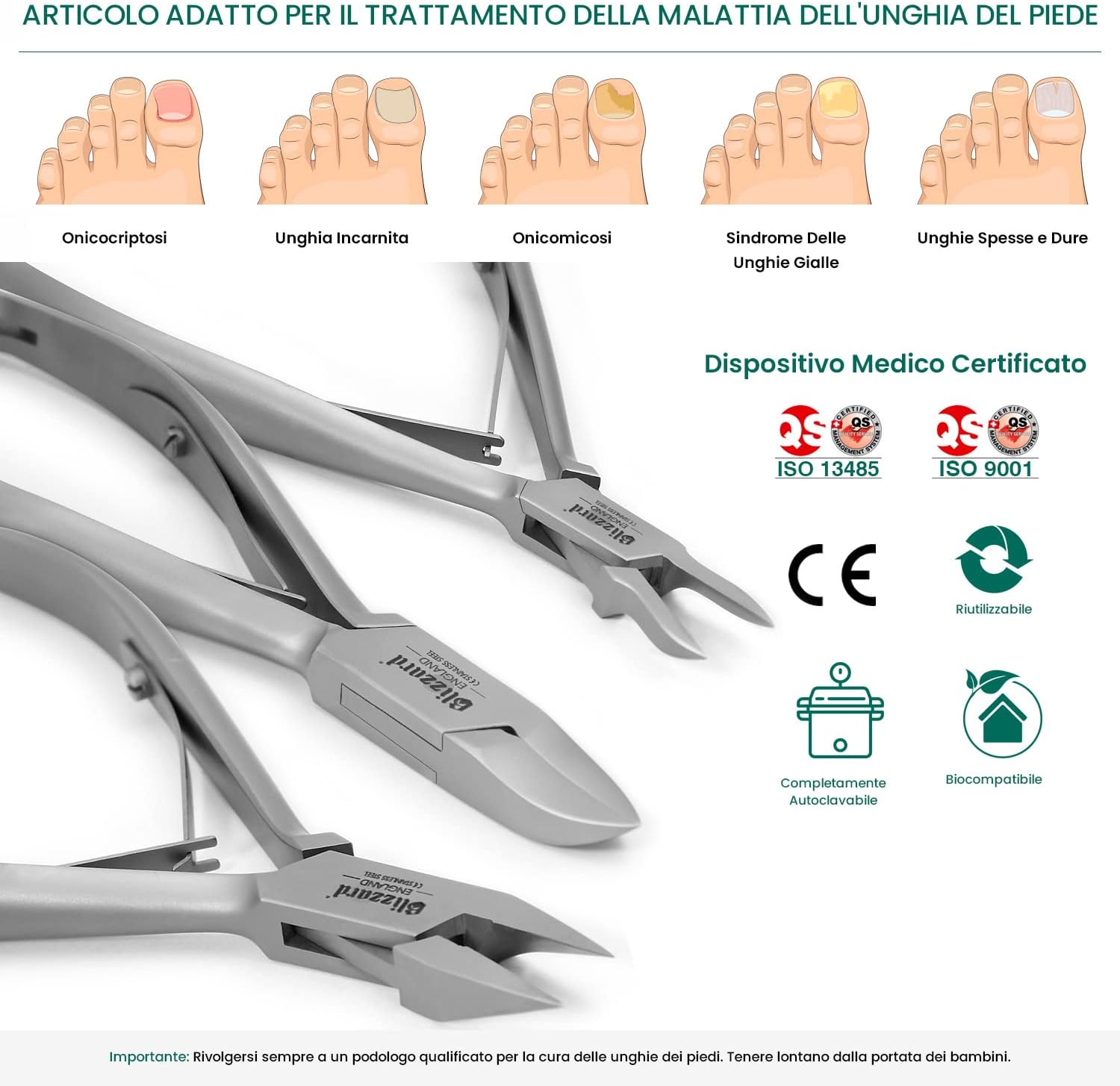 Blizzard Kit 3pz Strumenti Podologia Professionali - immagine 4