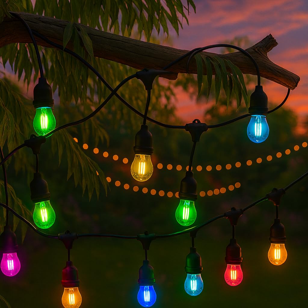 M Ledme - Luci Solari LED Esterni 7,5M 10 Lampadine