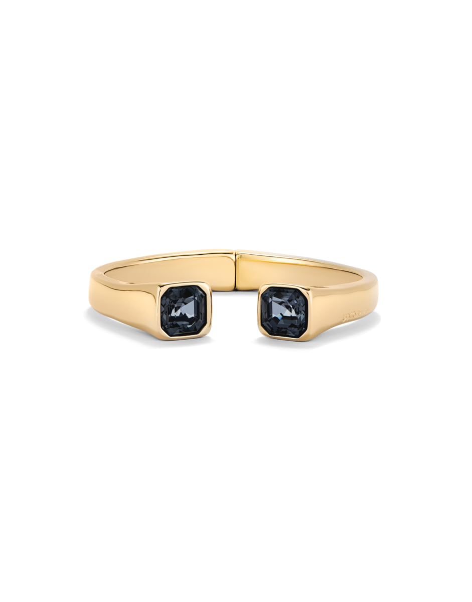 Uno De 50 Bracciale Placcato Oro 18k con Cristallo Nero