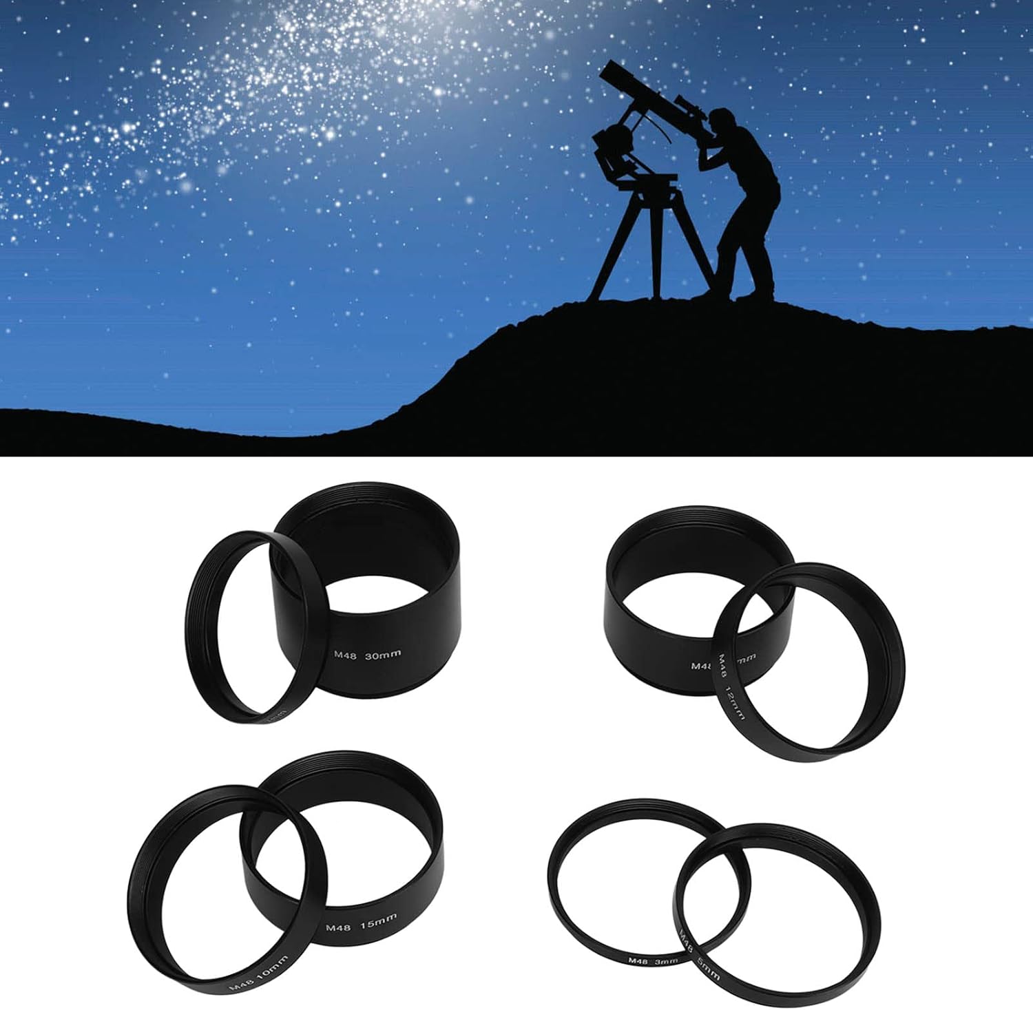 Kit Tubo di Prolunga M48x0.75 per Telescopio - immagine 5