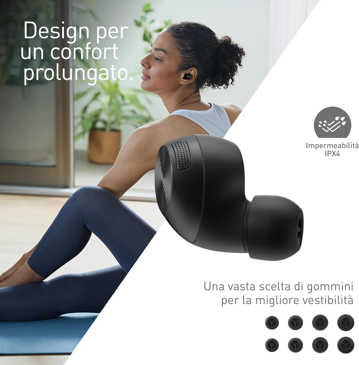 Technics EAH-AZ40M2EK Auricolari Wireless Noise Cancelling, Nero - immagine 4