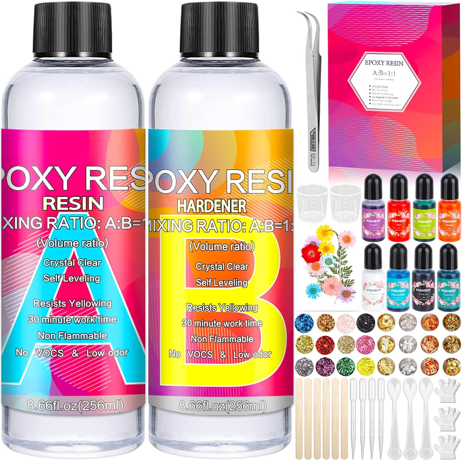 VIPNAJI Resina Epossidica Trasparente Kit 512ml - immagine 1