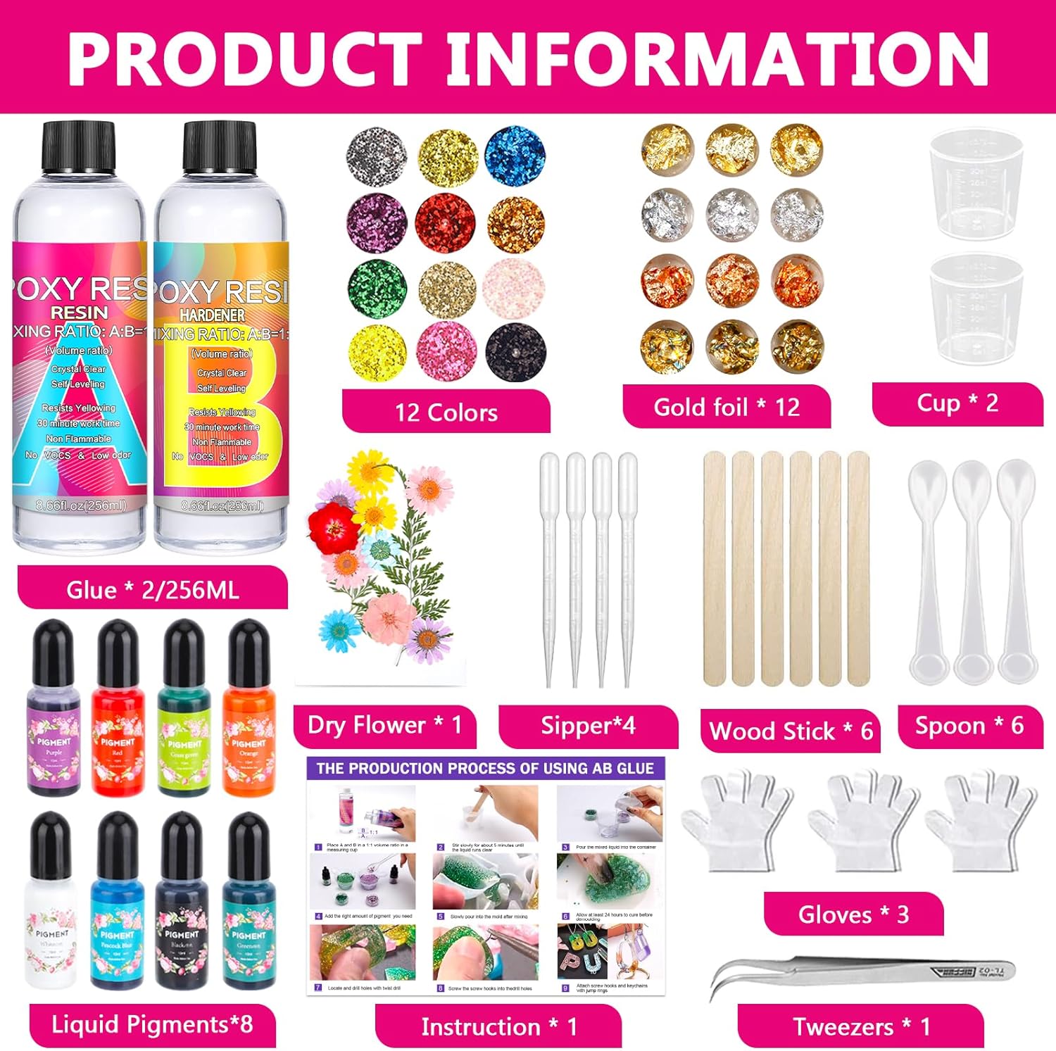 VIPNAJI Resina Epossidica Trasparente Kit 512ml - immagine 2