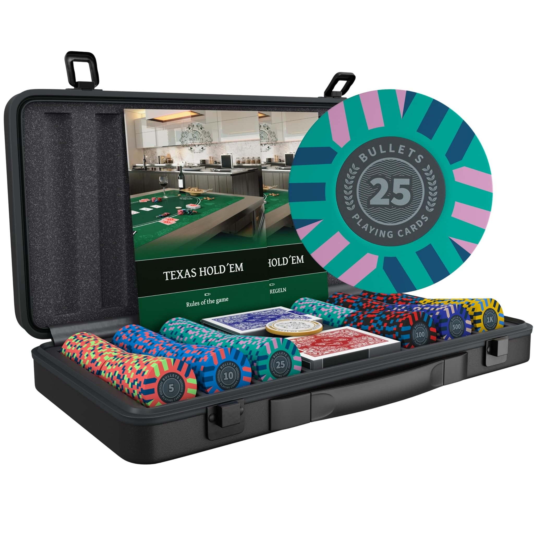 Bullets Playing Cards - Valigetta Poker "Salvatore" 300 Chip