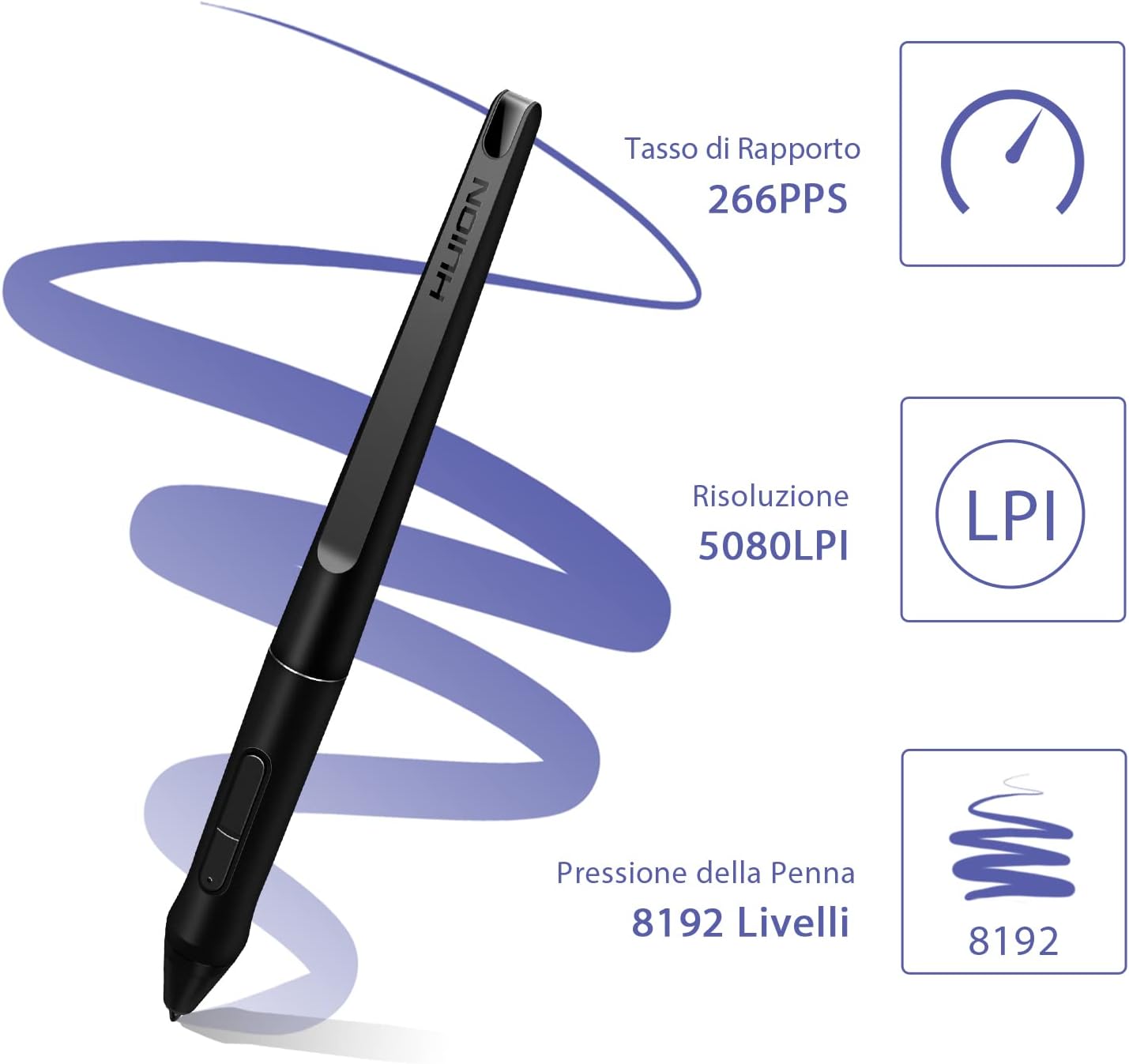 Huion PW500 Penna Stilo Senza Batteria 8192 Livelli - immagine 3