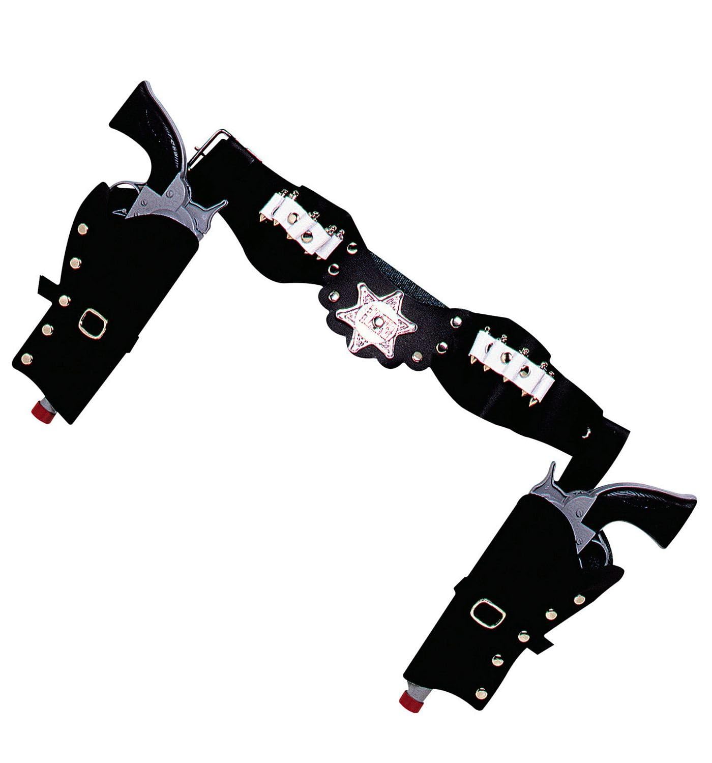 W WIDMANN MILANO Party Fashion - Cintura da cowboy deluxe, con 2 tasche e stella da sceriffo, Wild West, accessorio, carnevale