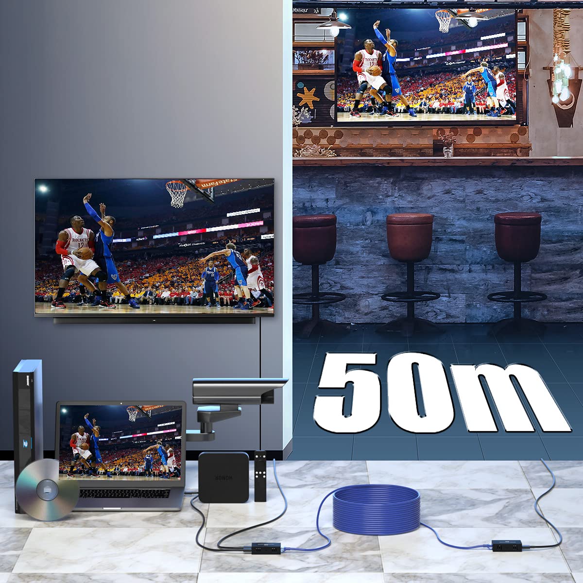 Pwaytek - Extender HDMI 4K Ultra HD 60Hz 50m - immagine 5