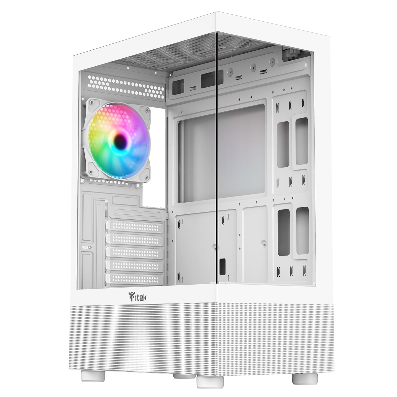 Itek Case SHOWBUI 33W - Gaming Tower ATX White Edition