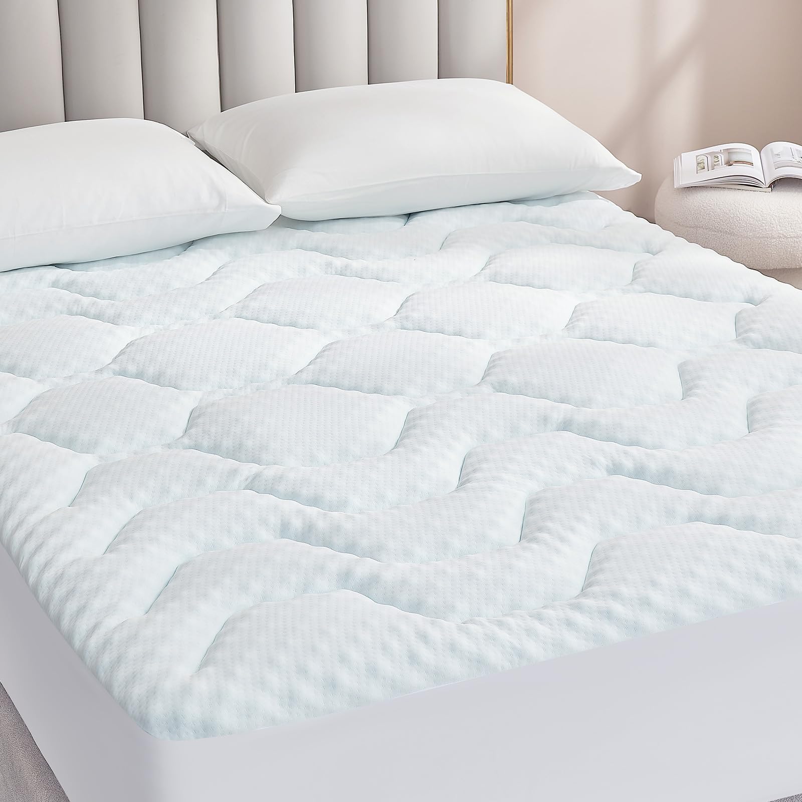 Eheyciga Topper Materasso Memory Foam 140x200, Bianco