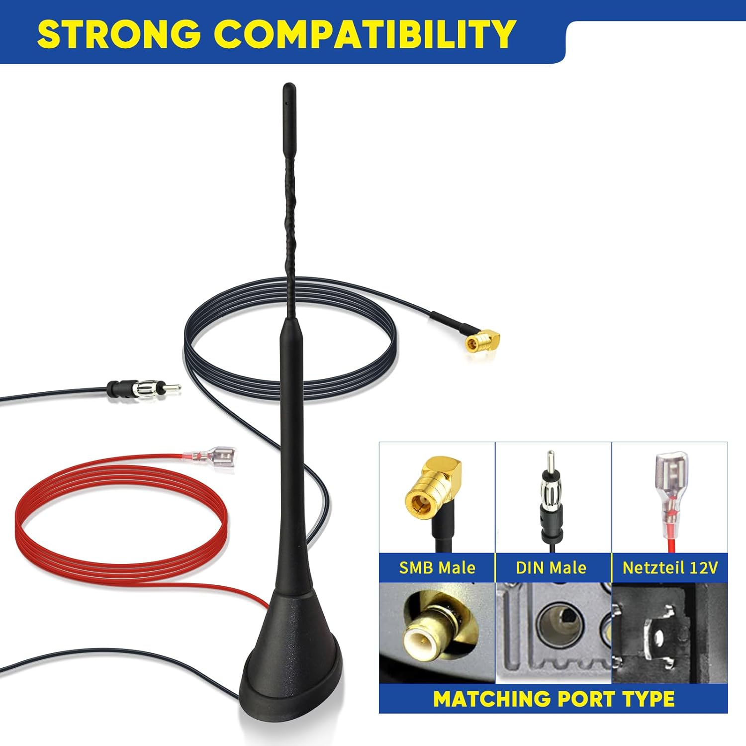 Eightwood DAB/DAB+ Splitter Amplificatore Antenna Auto - immagine 3