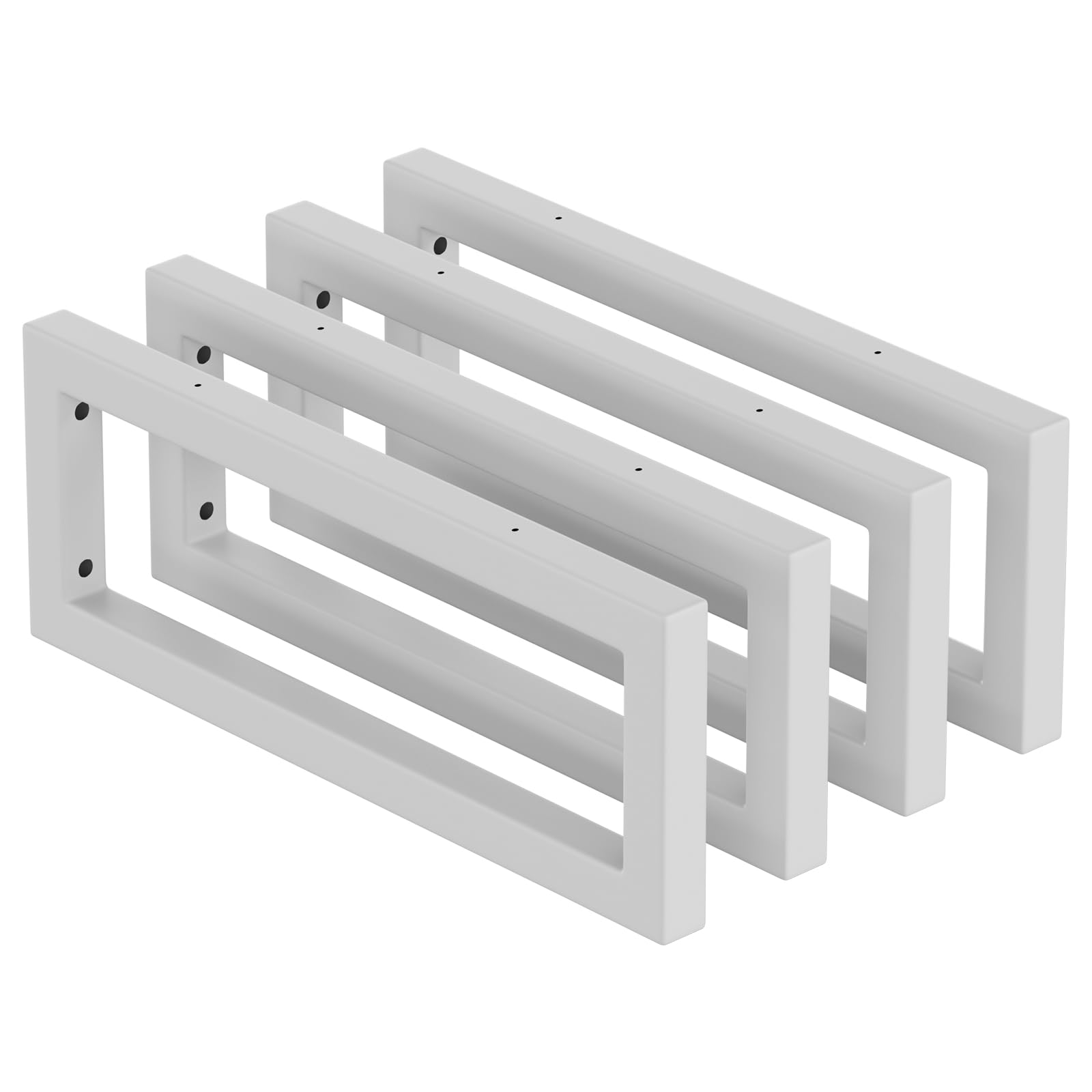 Mordx Set 4 Staffe da Parete 40x15cm per Lavabo, Bianco