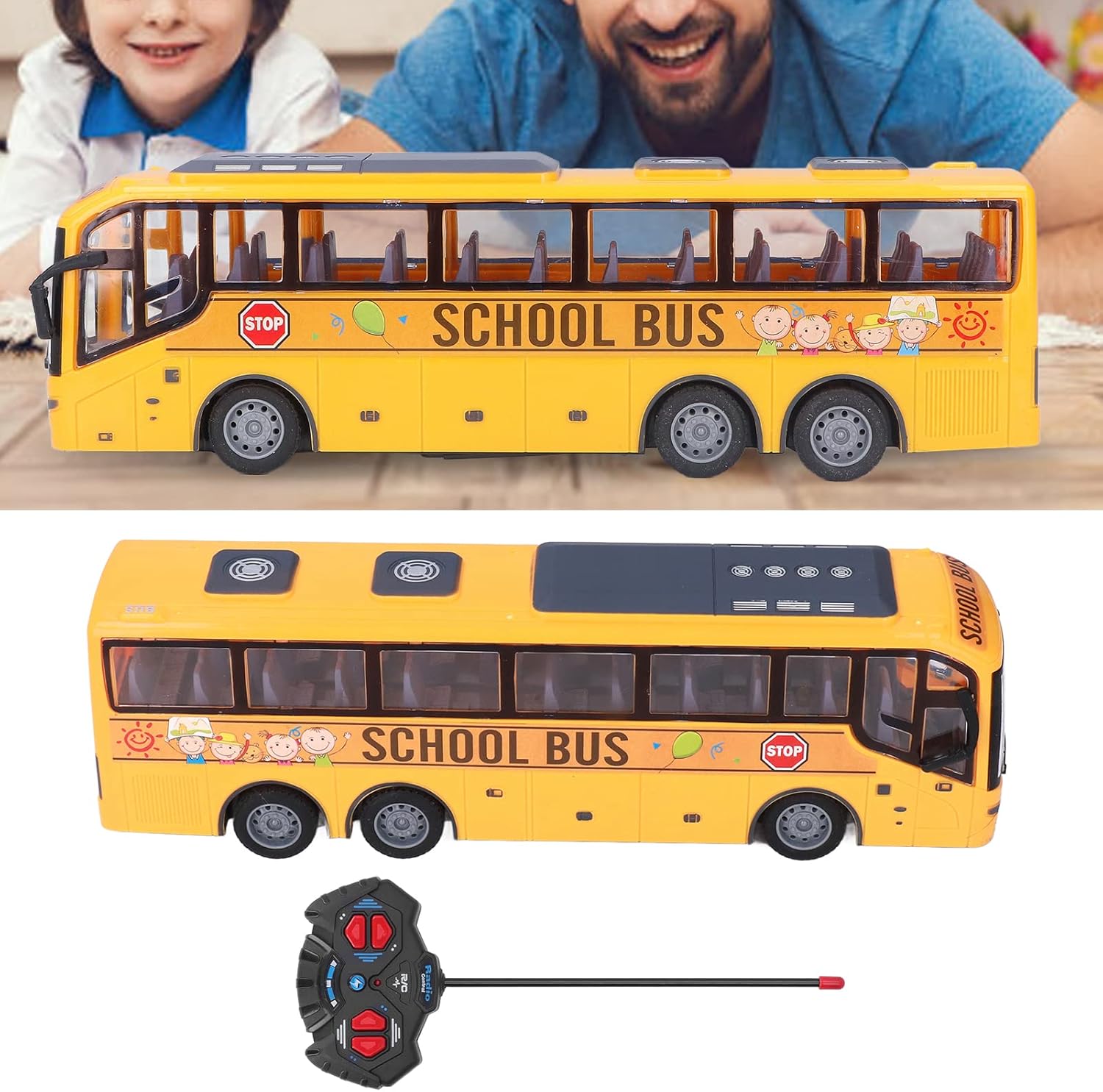 Dilwe Giocattolo Scuolabus RC con Luce - immagine 3