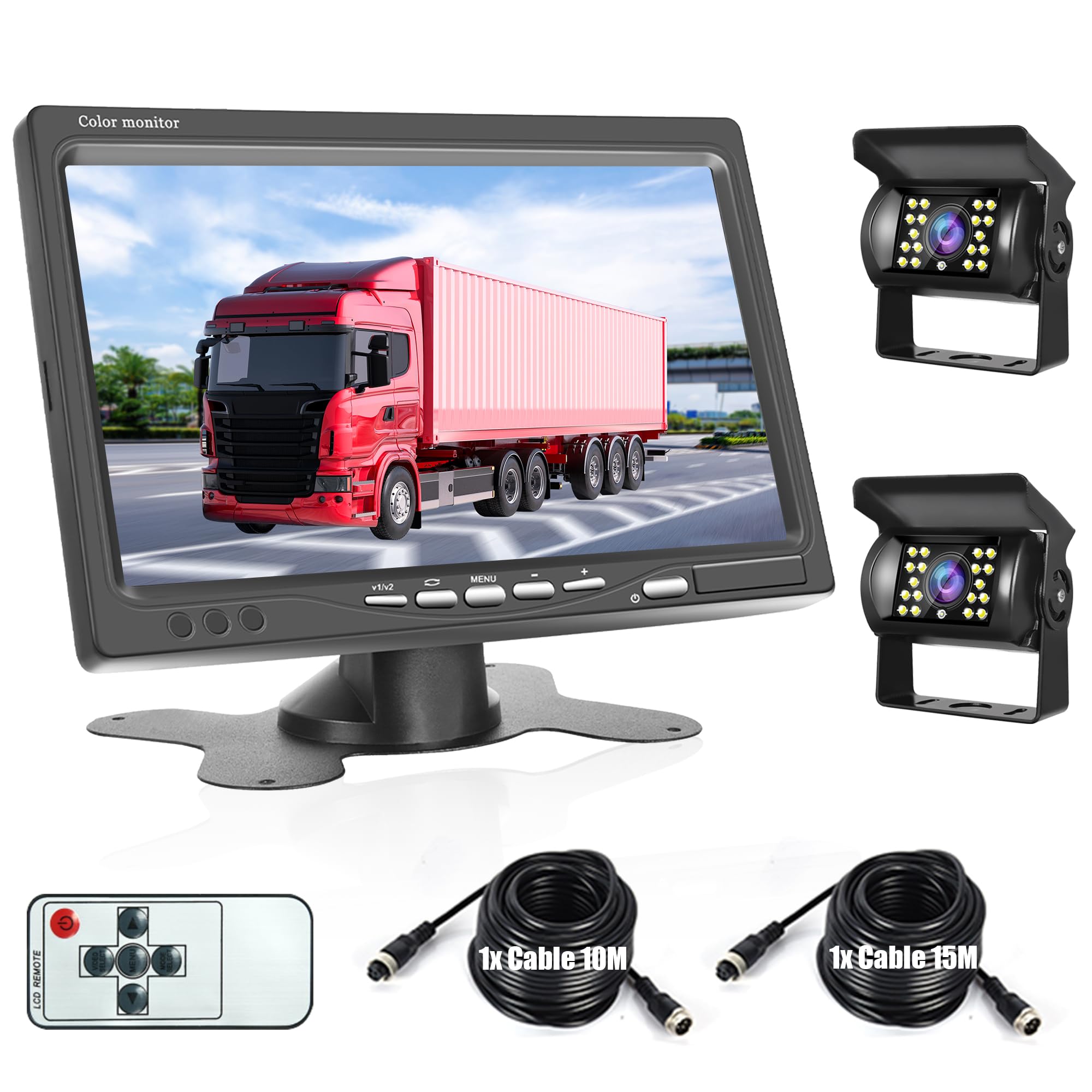 Telecamera Posteriore Auto con 2 Telecamere e Monitor 7"