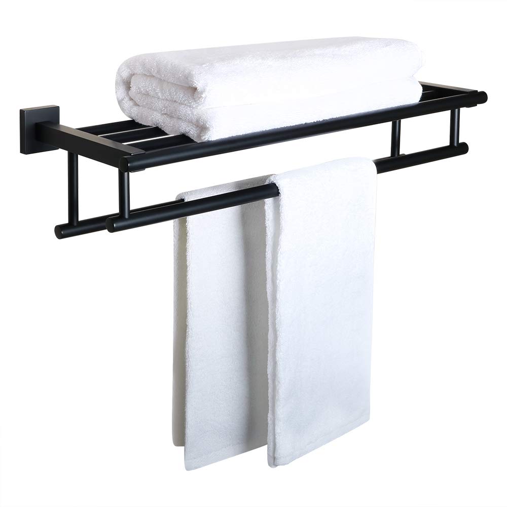 Sayayo Portasciugamani Bagno Doppio 60CM, Nero