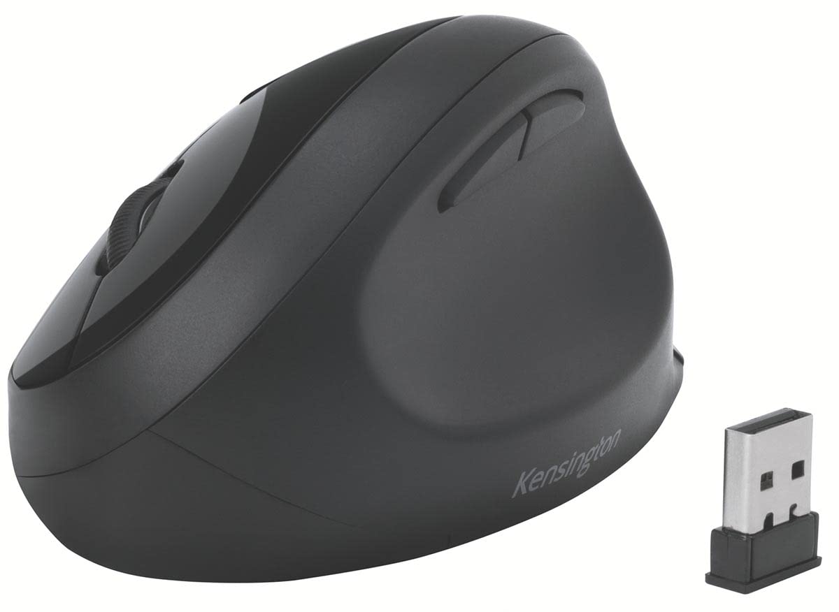Kensington K75404Eu Mouse Ergonomico Wireless Pro Fit Ergo Dual, Nero