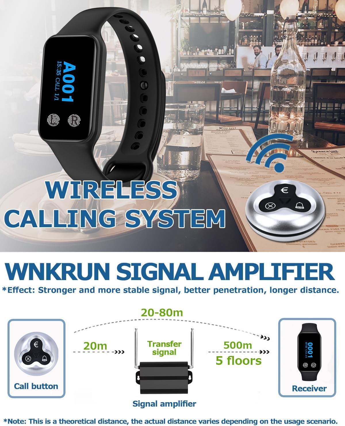 WNKRUN Sistema Cercapersone Ristoranti (1+10) - immagine 2