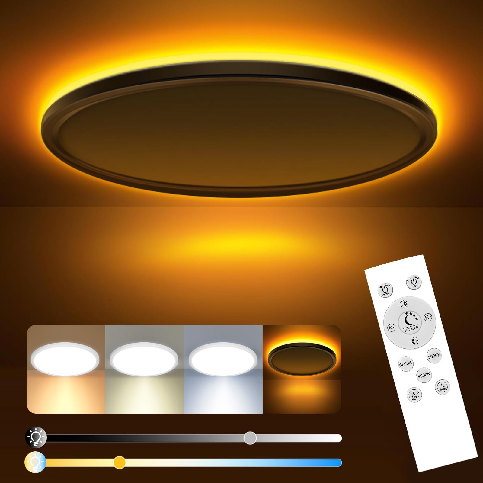 Slochi Plafoniera LED Soffitto Dimmerabile 30CM 24W