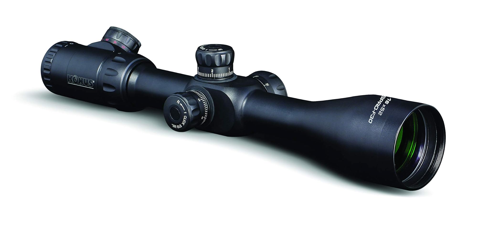 KONUS | KONUSPRO F30 Reticolo Mil-Dot su Primo Piano Focale, Preciso