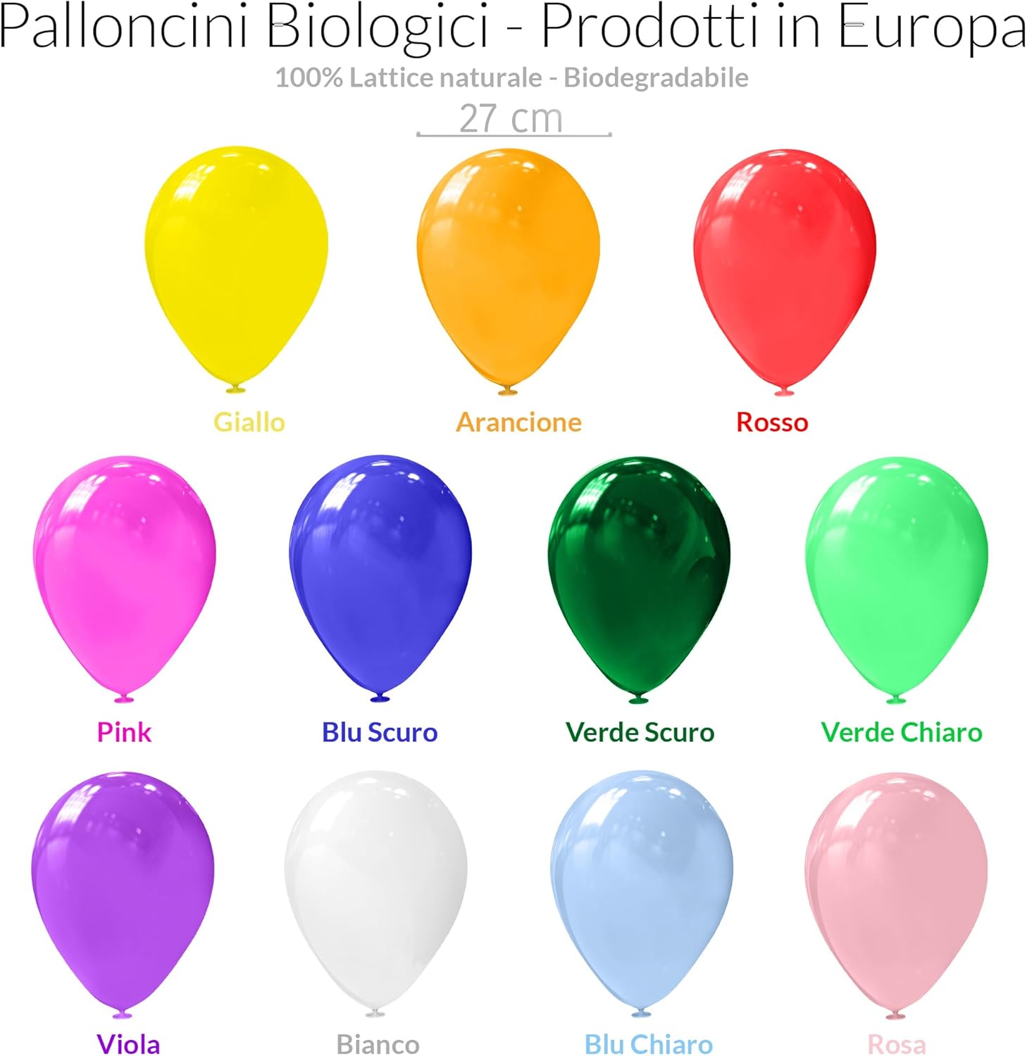 Palloncini Compleanno 100 Pezzi - Lattice Naturale - immagine 2