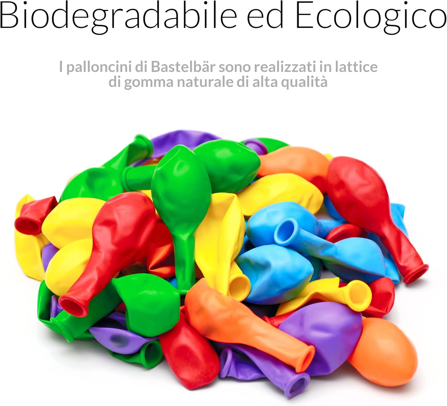 Palloncini Compleanno 100 Pezzi - Lattice Naturale - immagine 4
