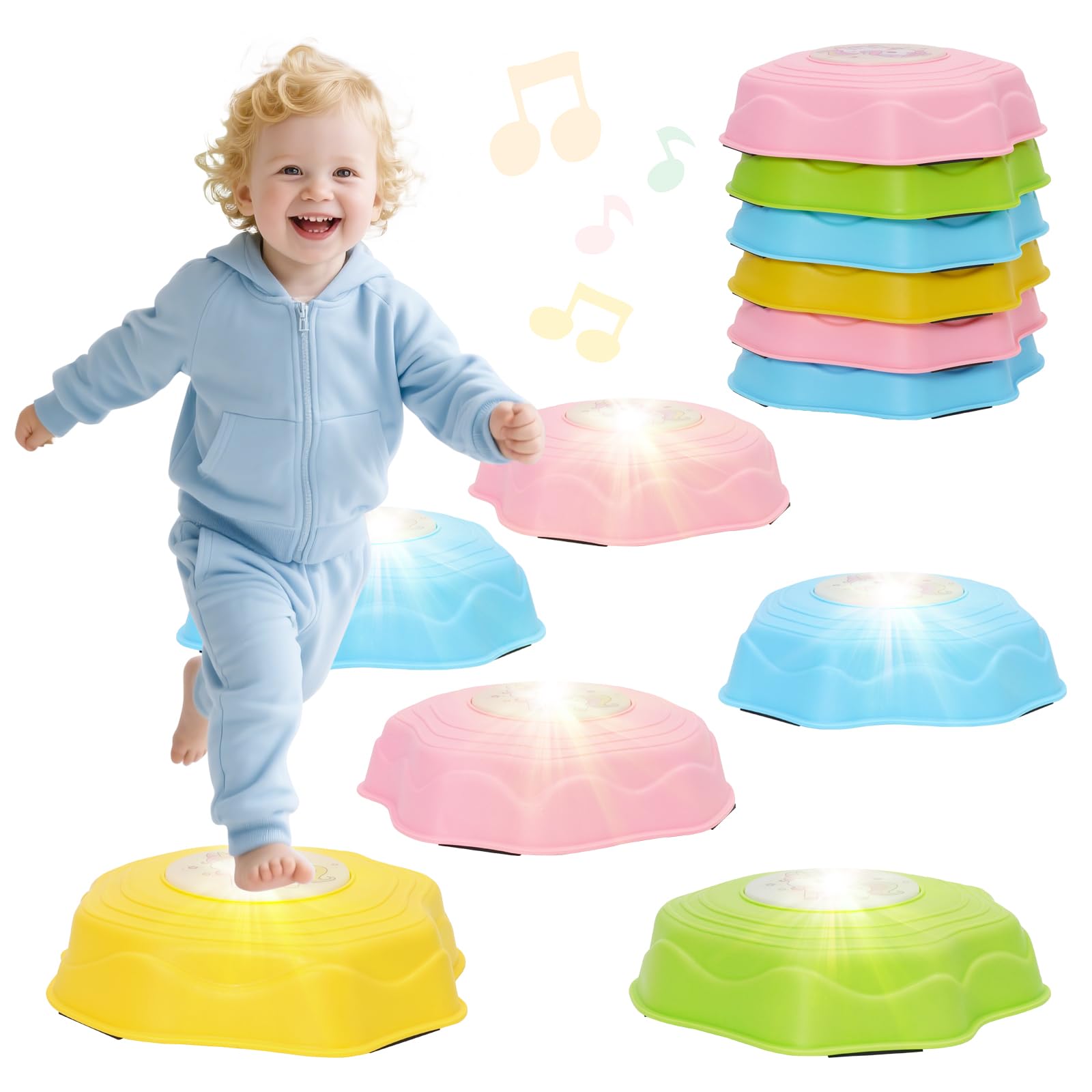 Pietre di Bilanciamento per Bambini con Luci e Musica