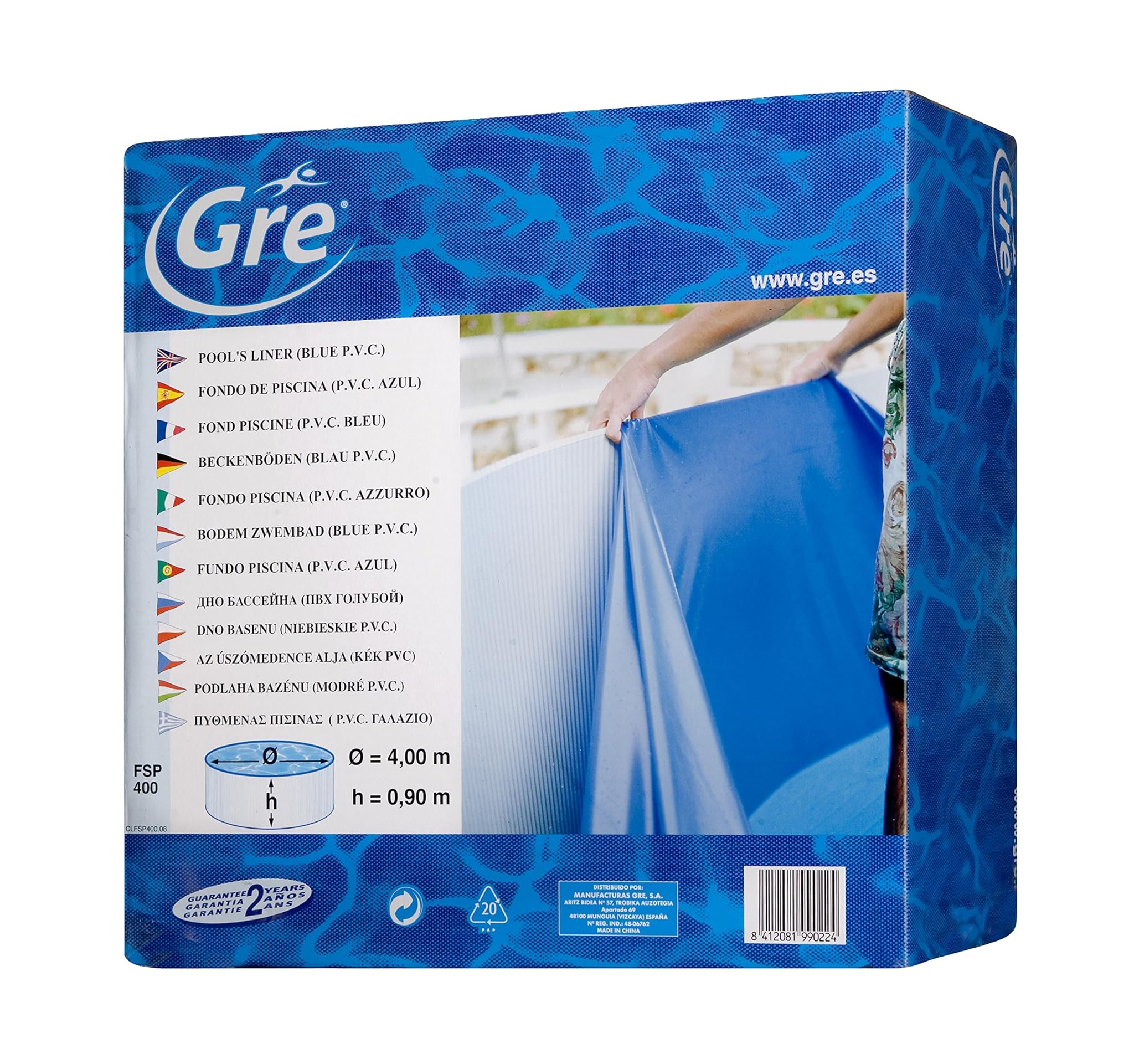 Gre FPROV500 - Liner per Piscine Ovali Blu