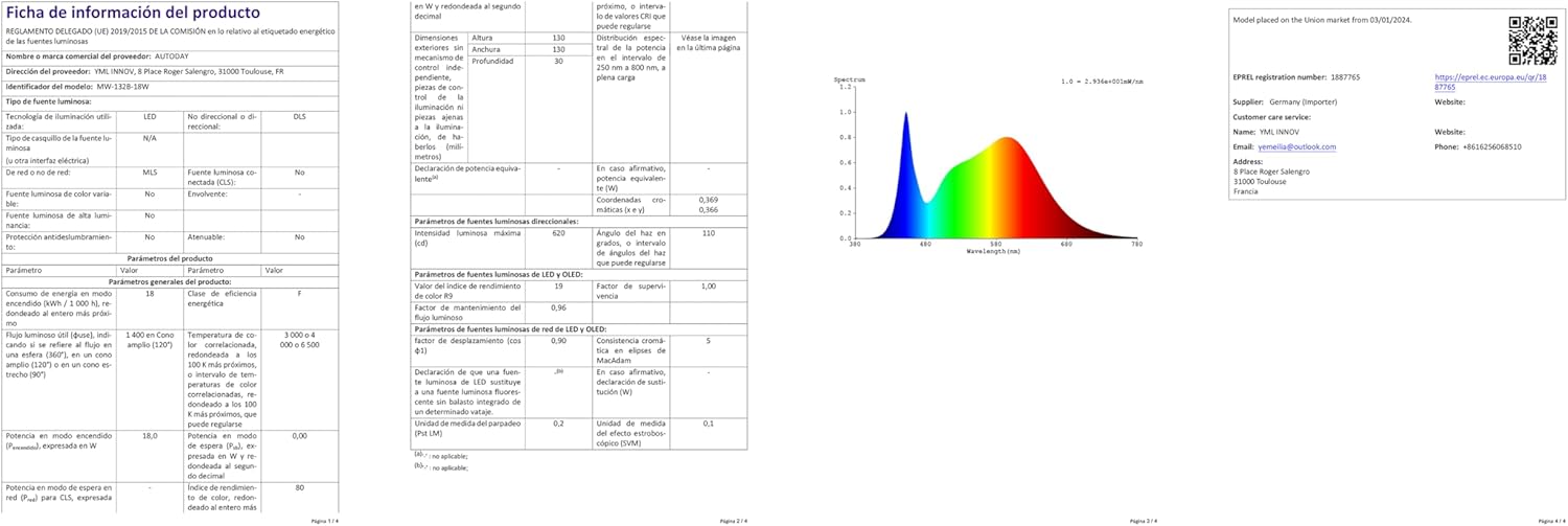 Autoday Ventilatore da Soffitto Legno con Luce 90cm - immagine 9