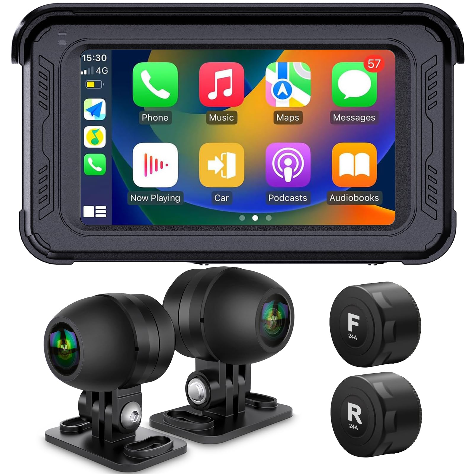 Ydi Dash Cam Impermeabile per Moto con Wireless CarPlay