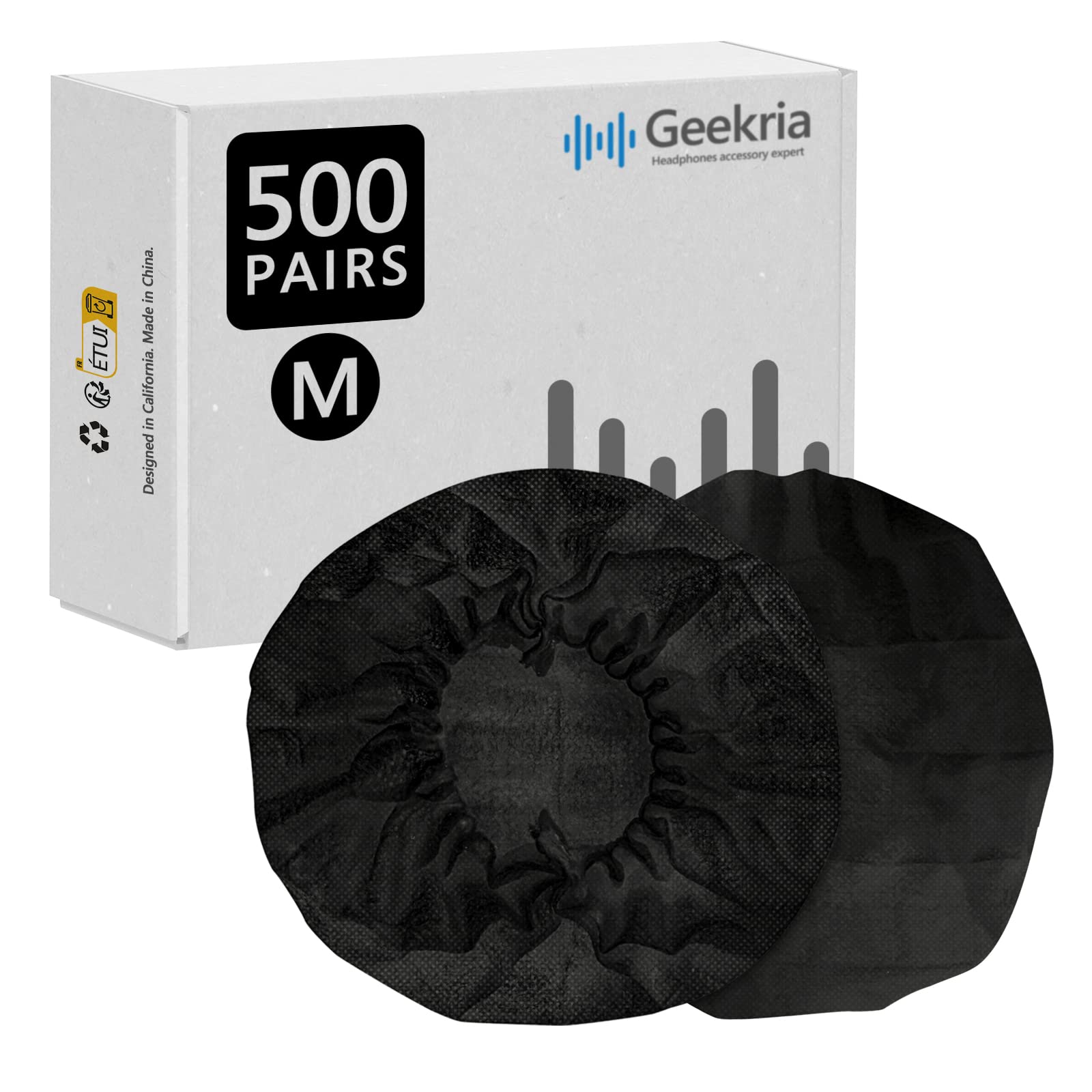 Geekria 500 Paia Copri Auricolari Monouso Over-Ear (M/Blu)