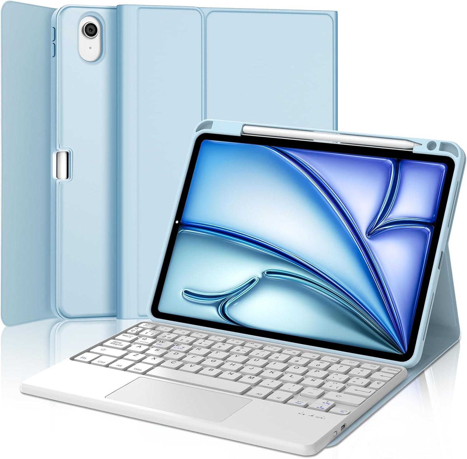 Jademall Tastiera con Touchpad per iPad Air 11 M2/M3 - immagine 1