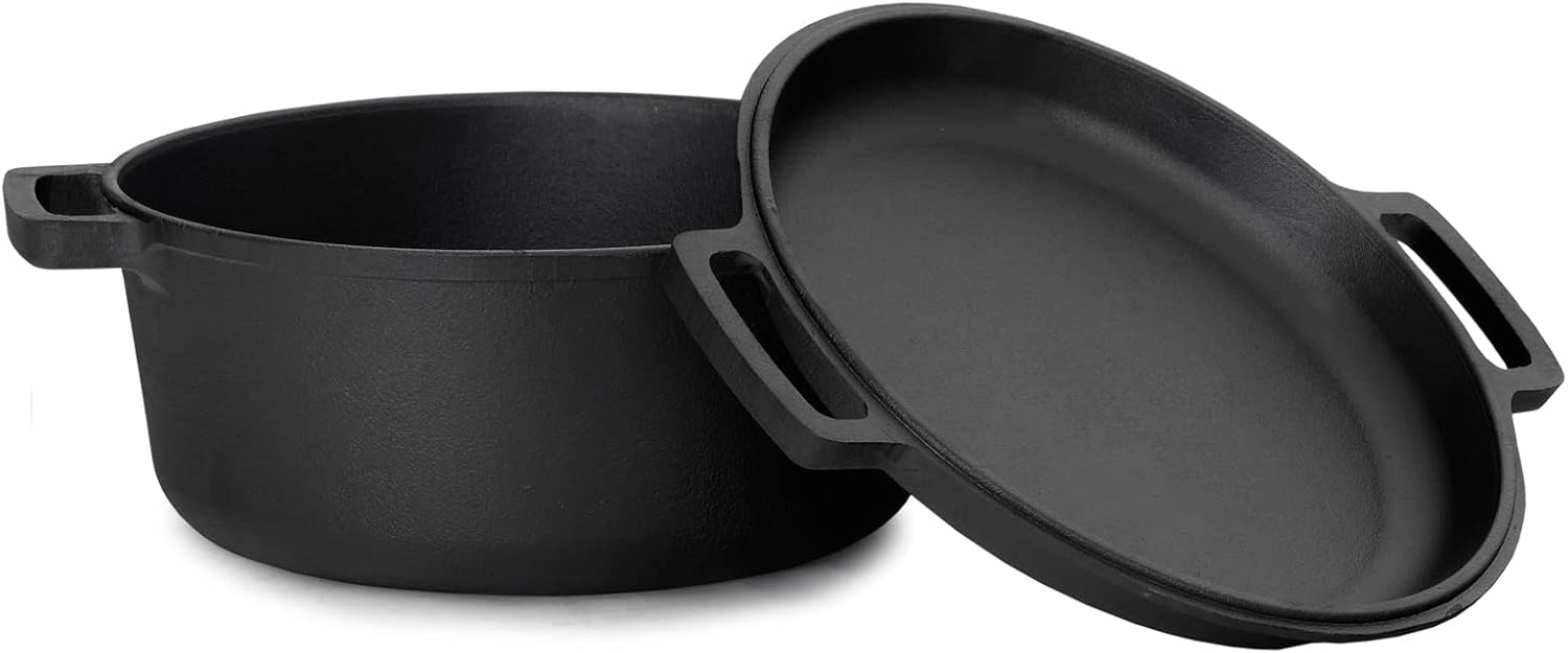 4big.fun Casseruola in Ghisa con Coperchio Ø 28cm - 6L - immagine 1