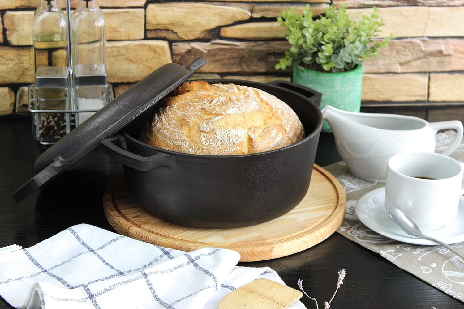 4big.fun Casseruola in Ghisa con Coperchio Ø 28cm - 6L - immagine 2