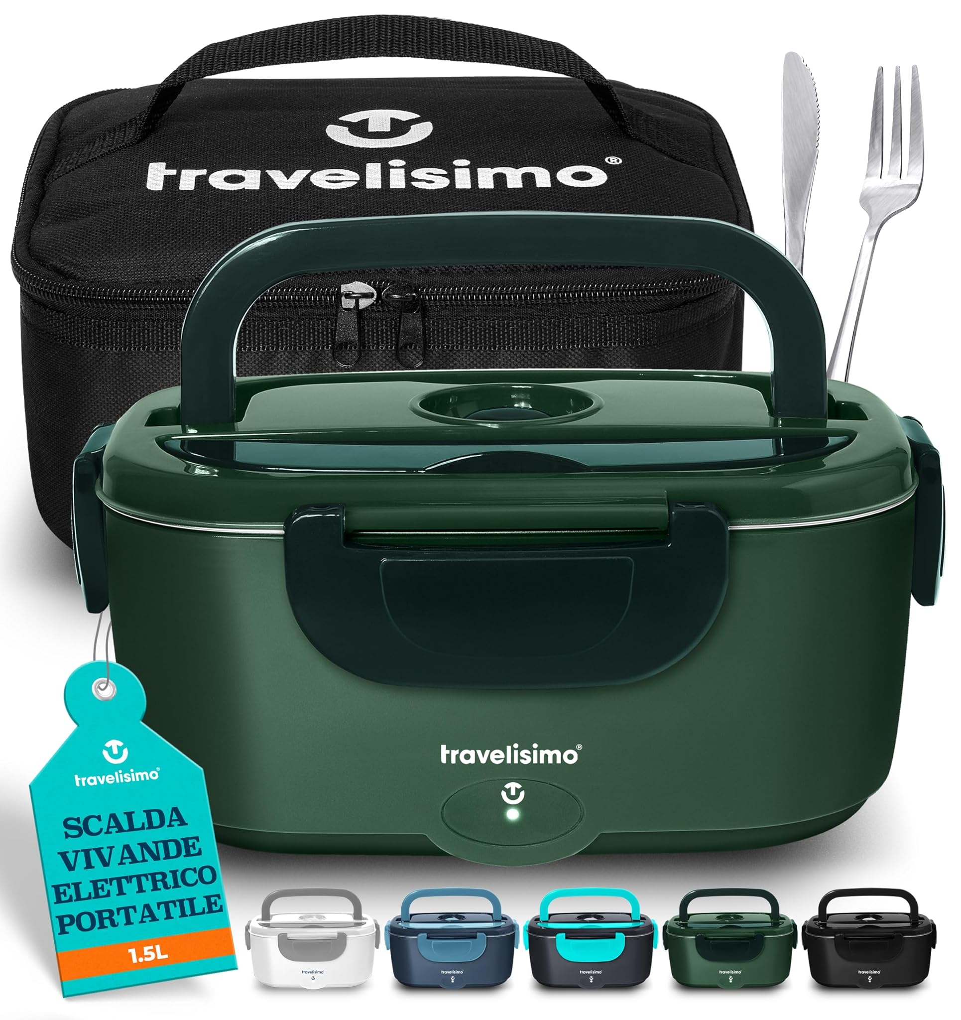 Travelisimo Scaldavivande Elettrico Portatile 80W 1,5L