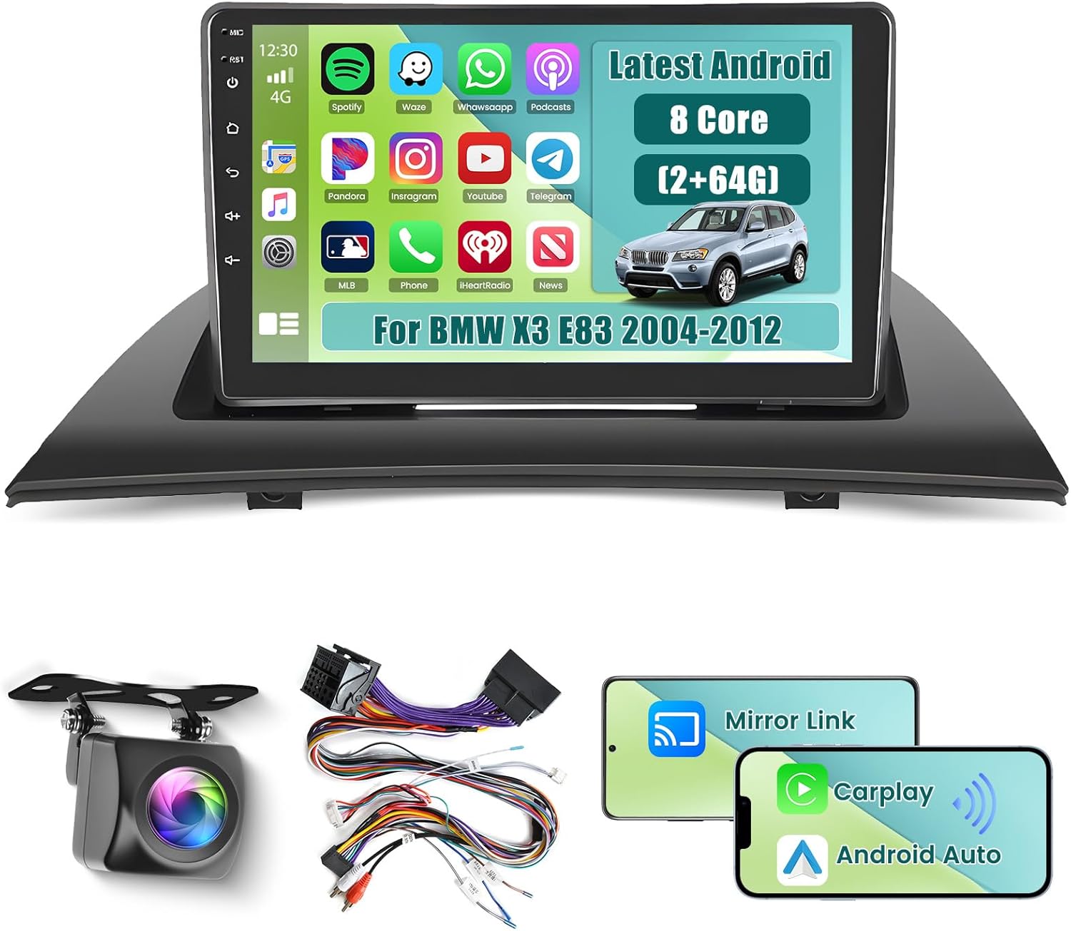 Inefala Radio Android 15 per BMW X3 E83 (2004-2012) - immagine 1