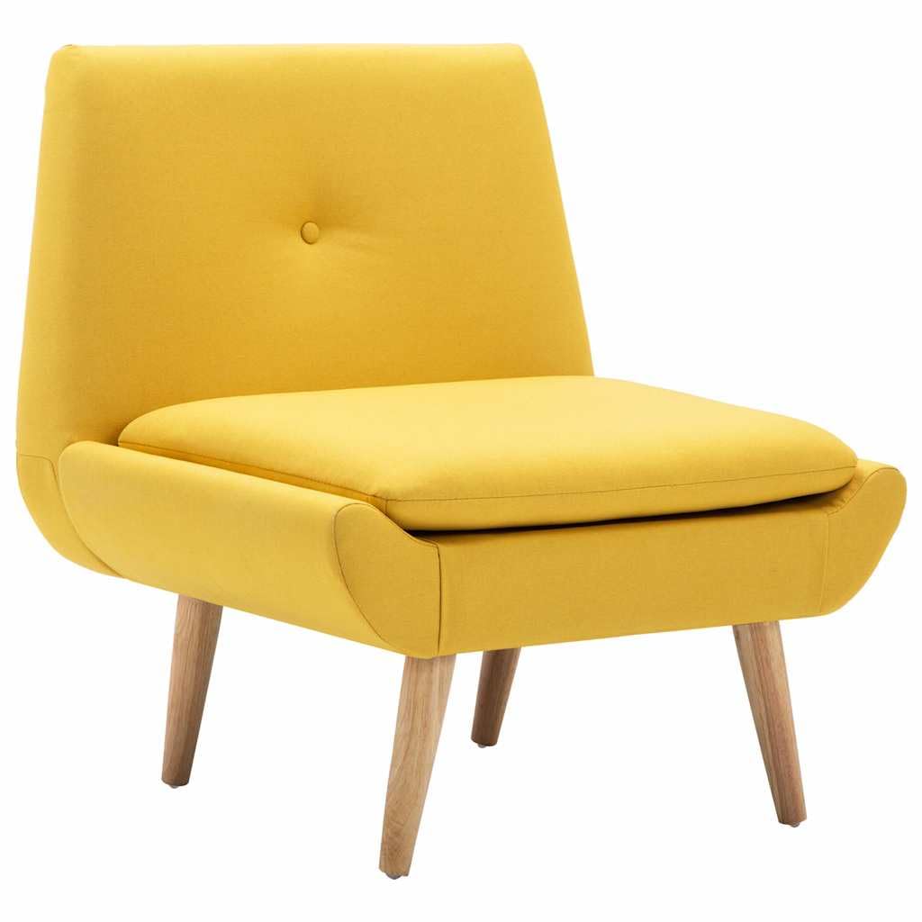 vidaXL Poltroncina Imbottita in Tessuto 73x66x77 cm Giallo Sedia Poltrona Sofà