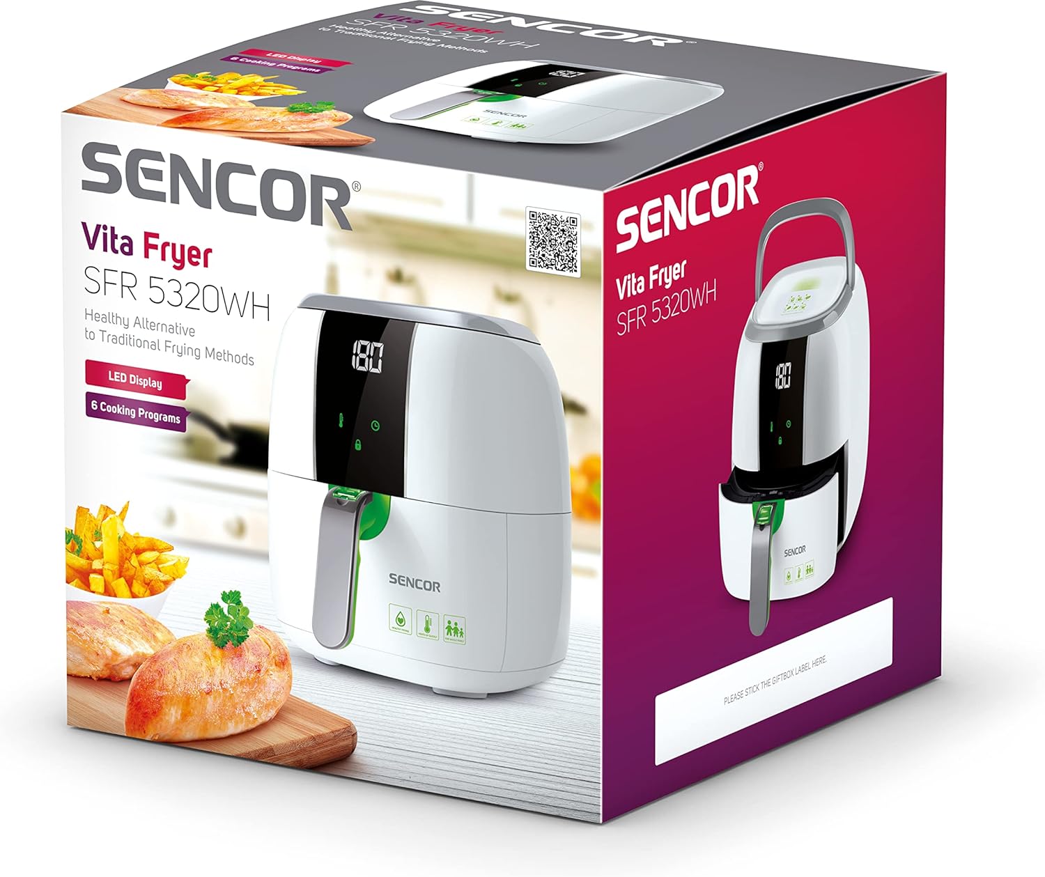 Sencor SFR 5320WH - Friggitrice ad Aria 3L 1400W - immagine 2